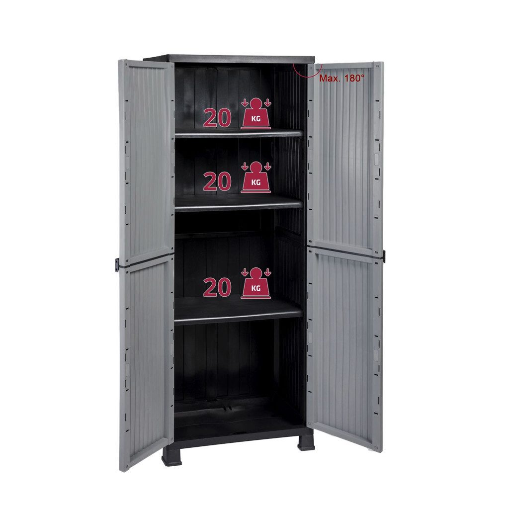 Kreher Mehrzweckschrank NOBLE - Kunststoffschrank mit 3 Einlegeboden günstig online kaufen