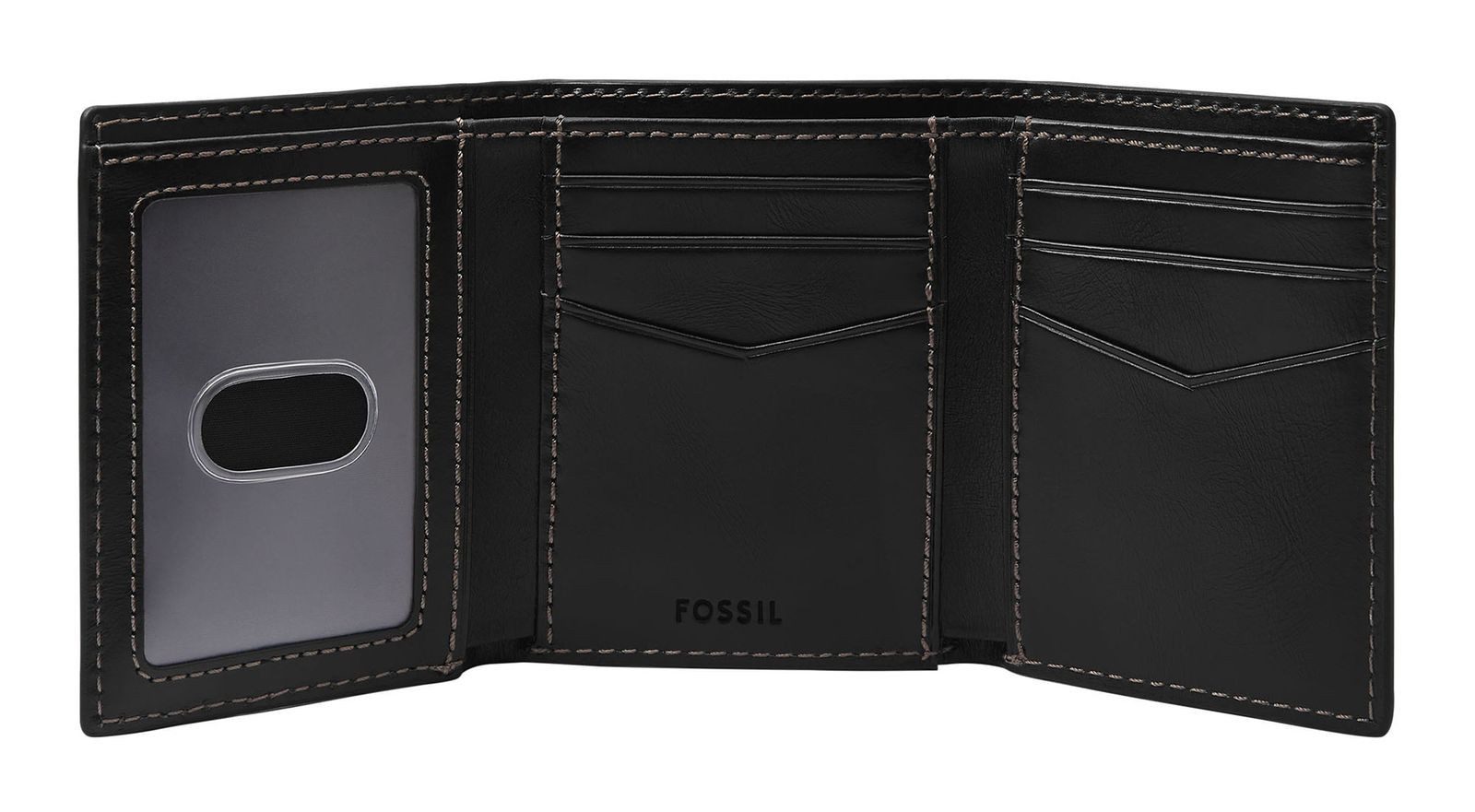 Fossil Kartenetui Trifold, aus echtem Rindsleder
