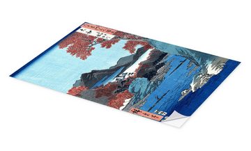 Posterlounge Wandfolie Utagawa Hiroshige, Tatsuta-Fluss, Provinz Yamato, Wohnzimmer Malerei