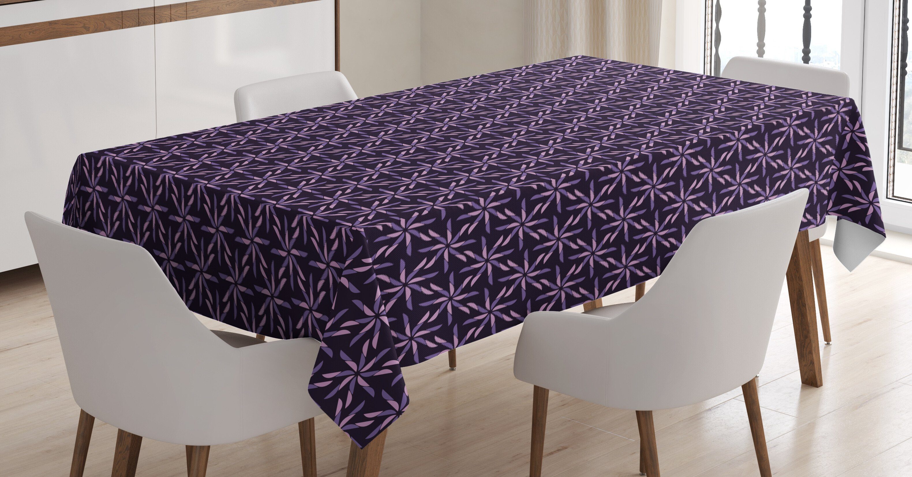 Tischdecke geeignet Muster Farbfest Außen Geometrisch Für den Abstraktes Klare Farben, Waschbar Bereich Abakuhaus Winter-