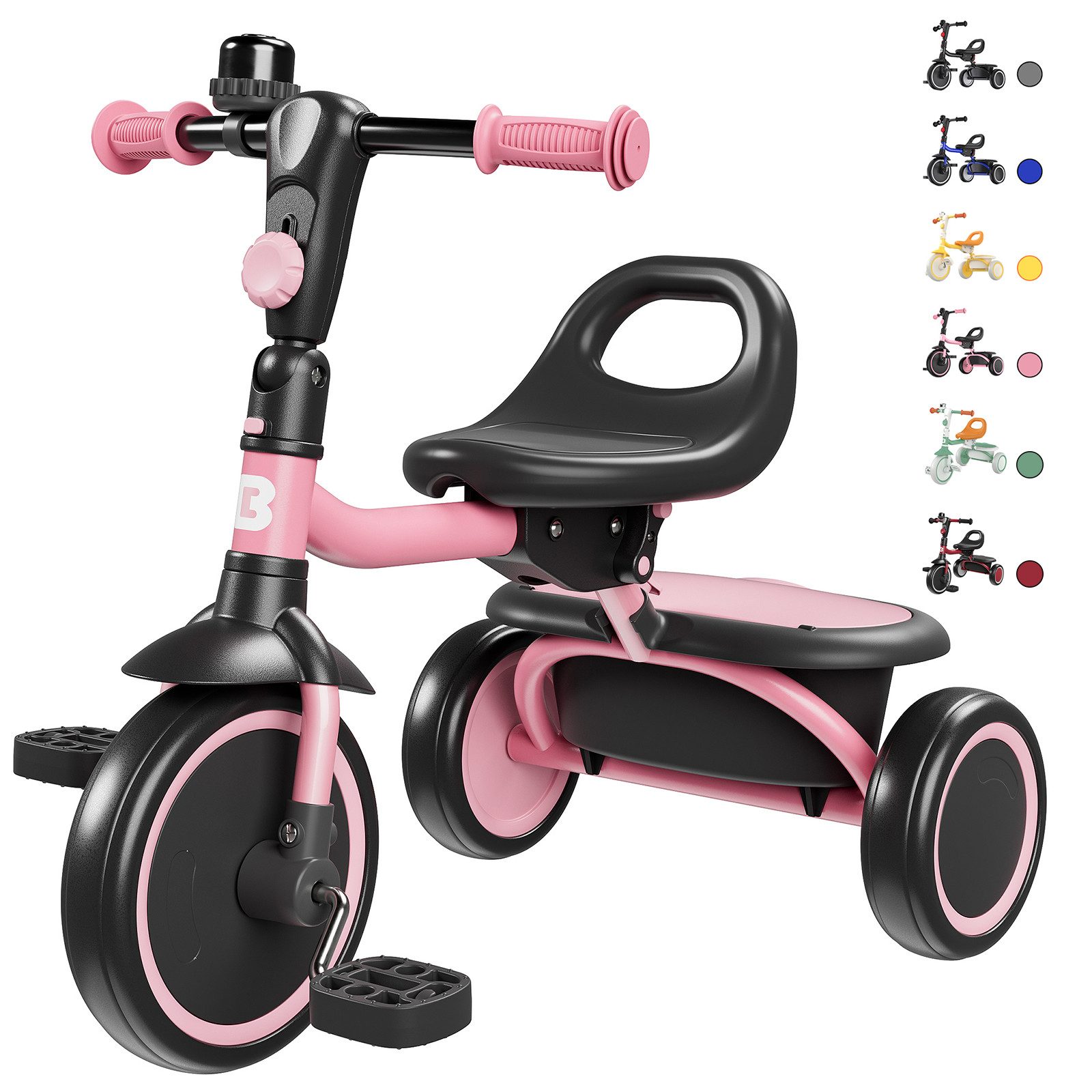 besrey Dreirad Dreirad Kinderdreirad Kinderfahrrad mit Spielkorb, Klingel, günstig online kaufen