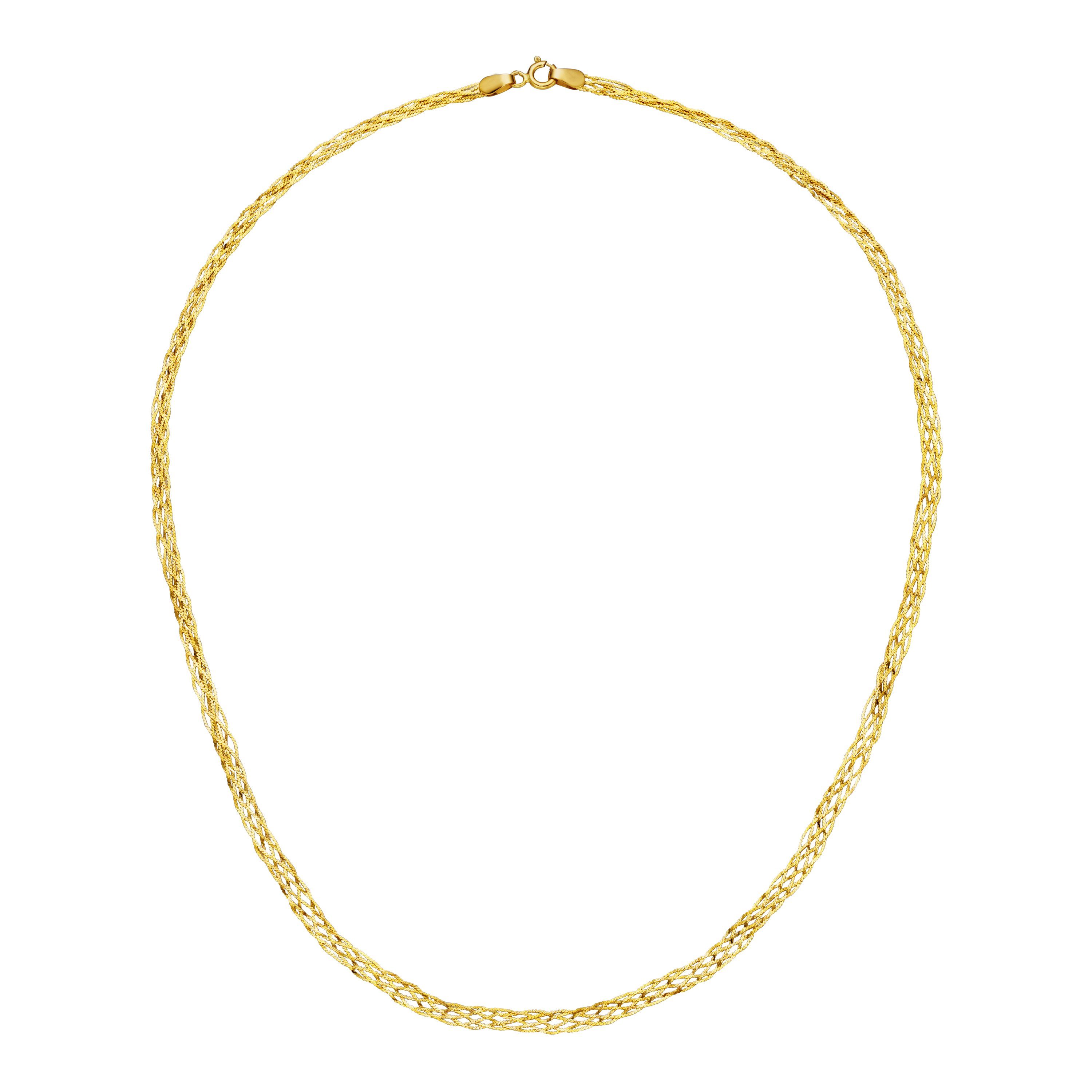 Luigi Merano Goldkette geflochtene Fantasiekette, Gold günstig online kaufen