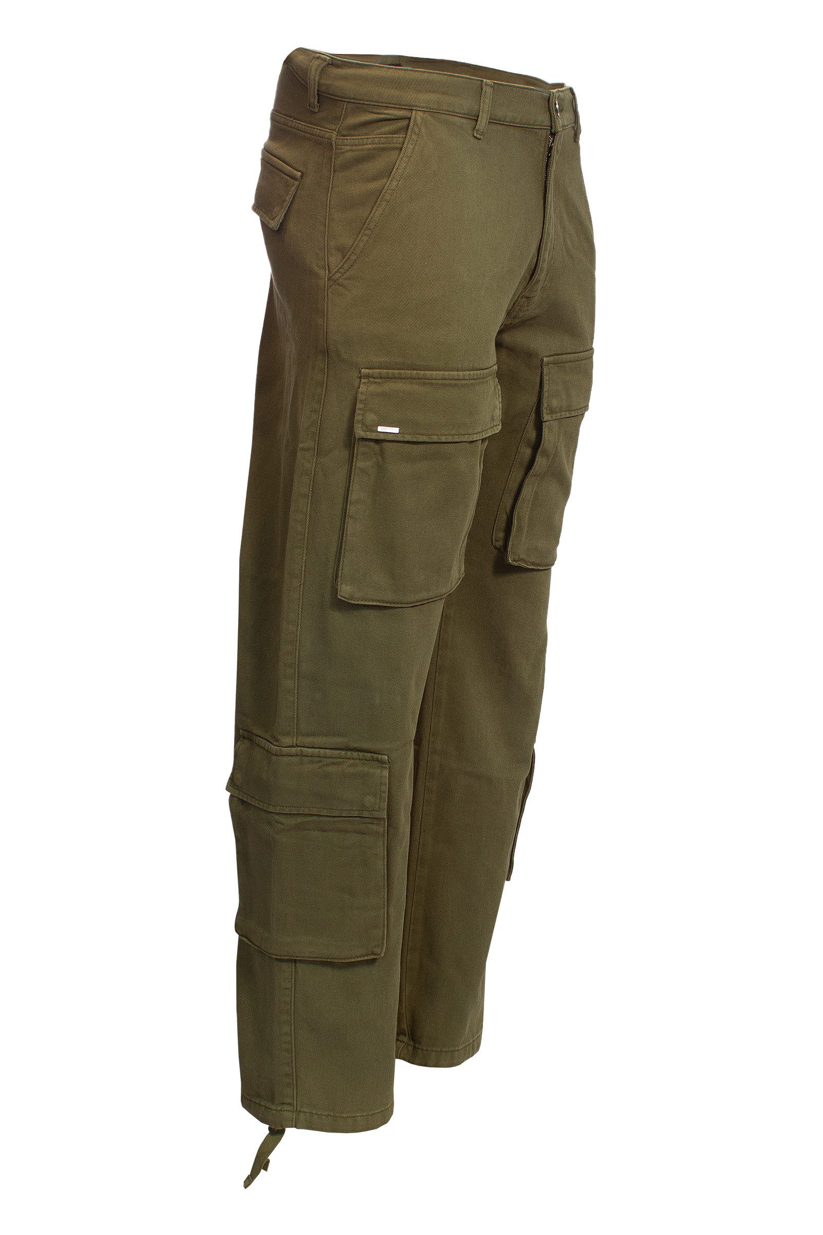 EIGHTYFIVE Cargohose Eightyfive Front Pockets Cargo Pants Kargo Hose Grün W32