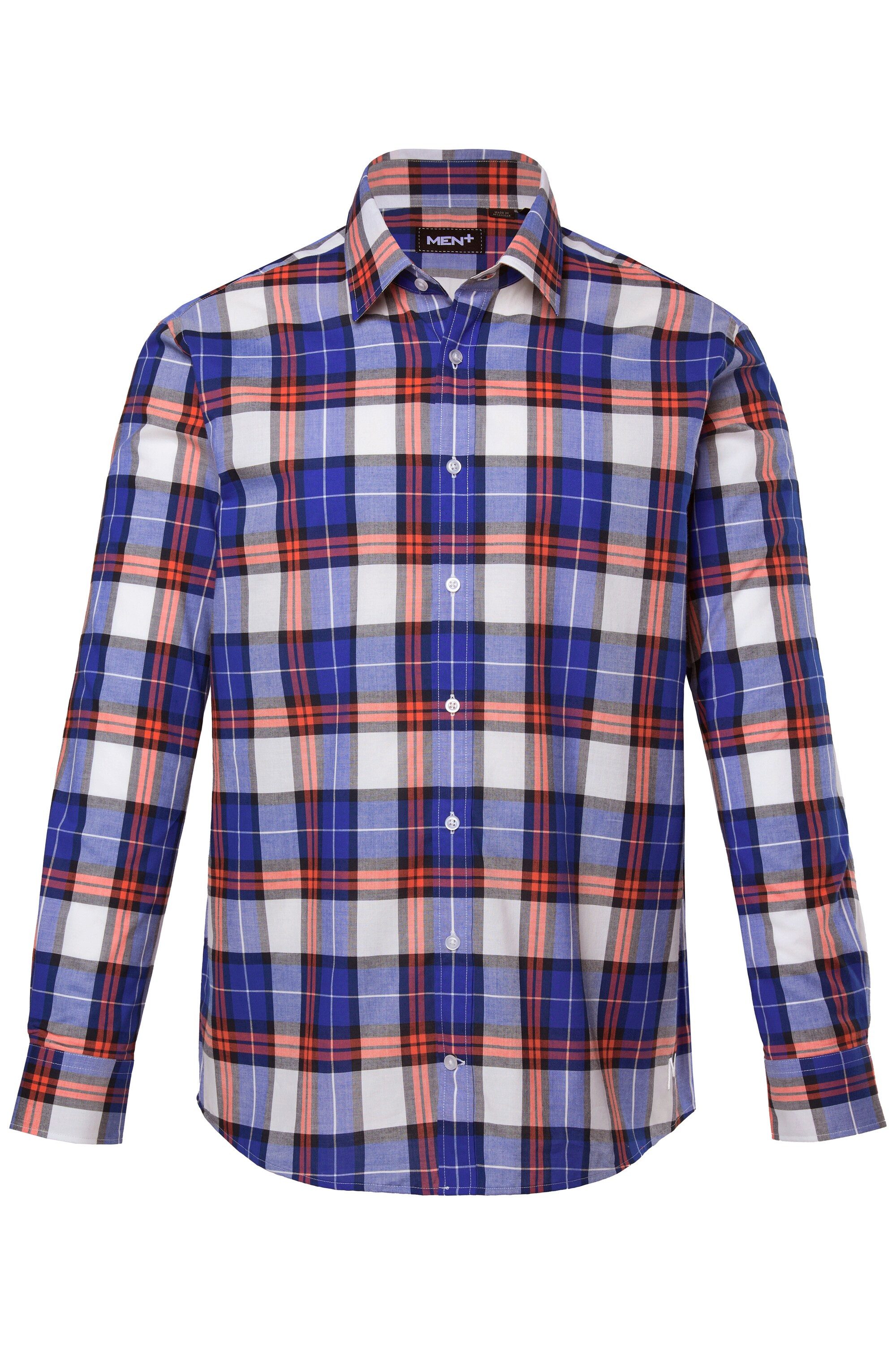 Men Plus Businesshemd Karohemd Langarm Kentkragen Comfort Fit günstig online kaufen