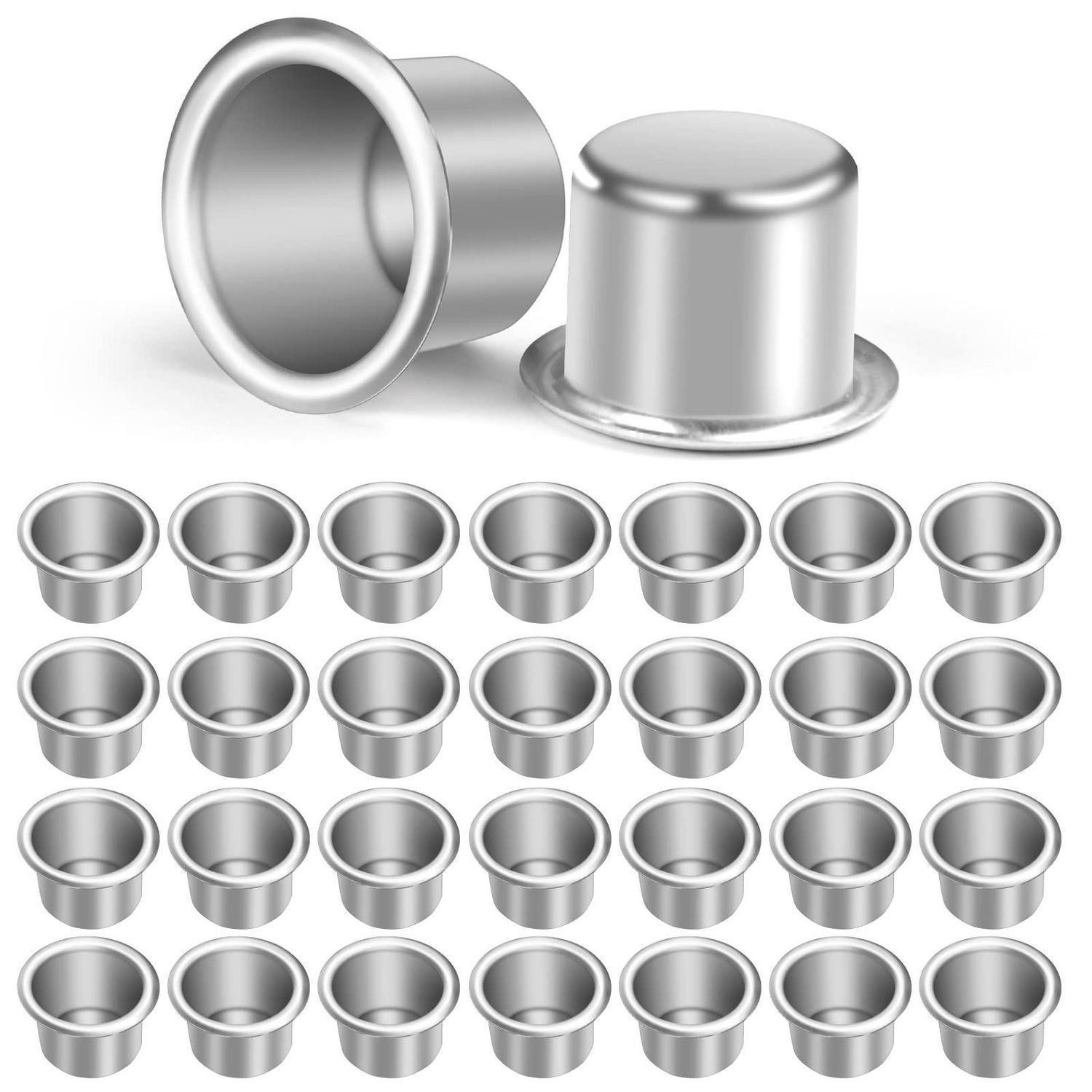 LuxusKollektion Kerzentülle Kerzenhalter Metall Klein Silber 30 Stk (30 St)