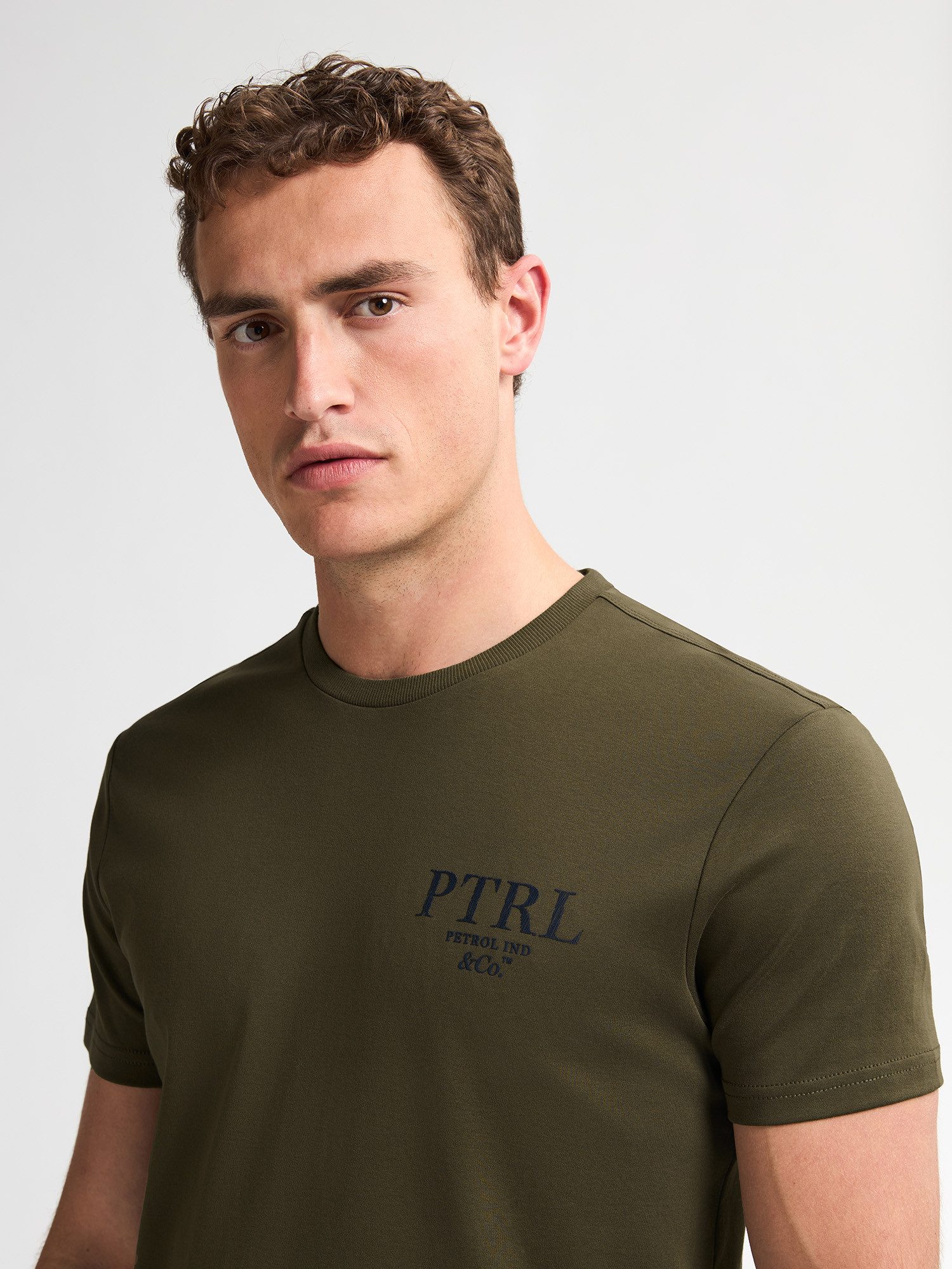 Petrol Industries T-Shirt mit Logo Schriftzug