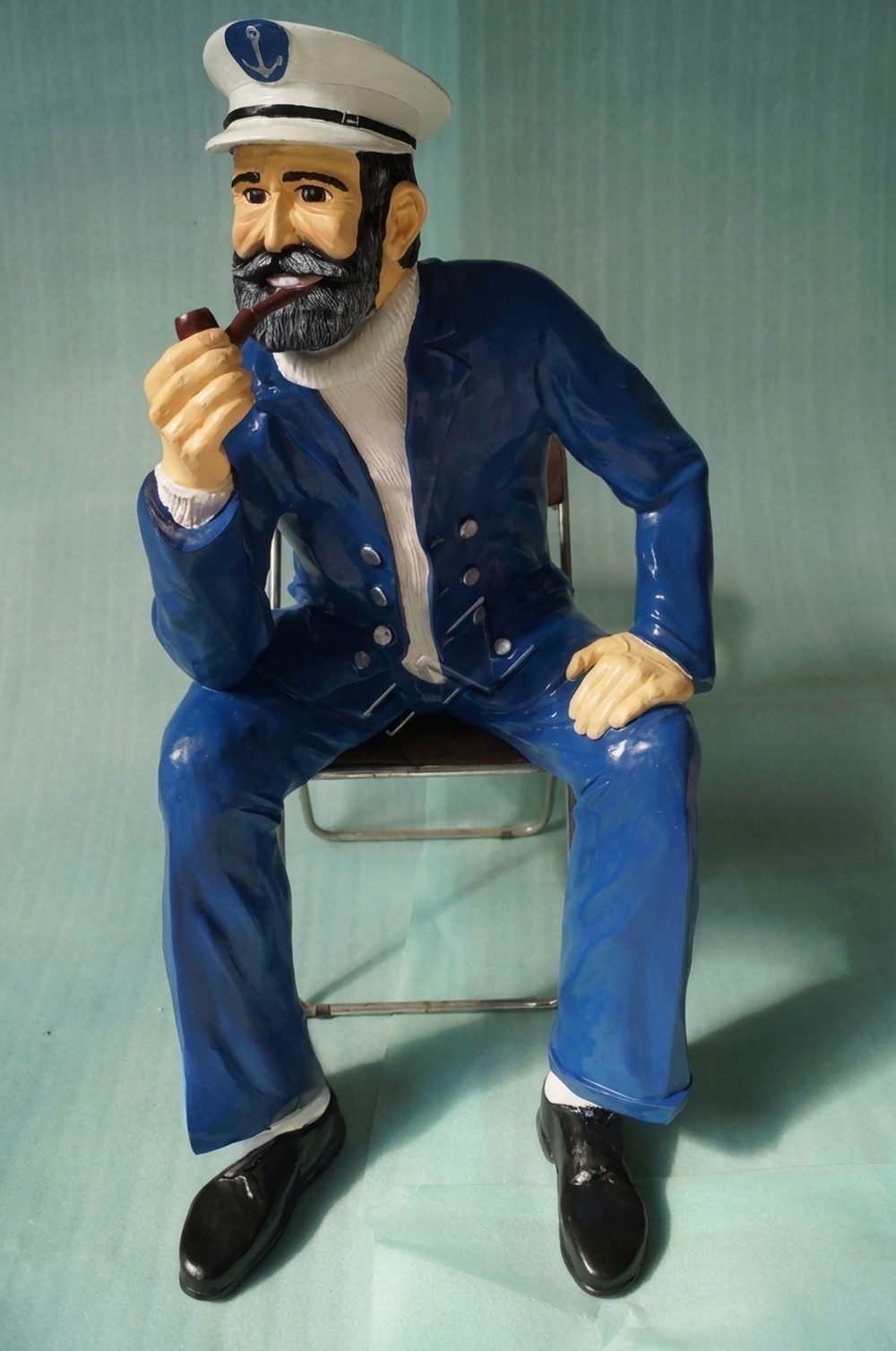 JVmoebel Skulptur Seemann Figur aus wetterfestem Polyresin für Garten und Terrasse, Made in Europa