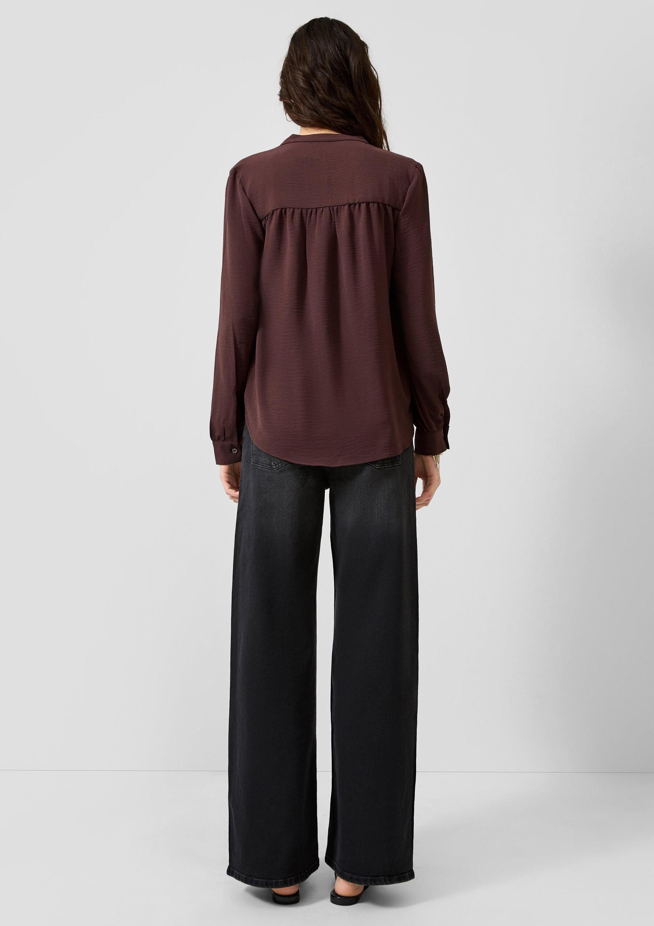 QS Langarmbluse Bluse Tunikabluse