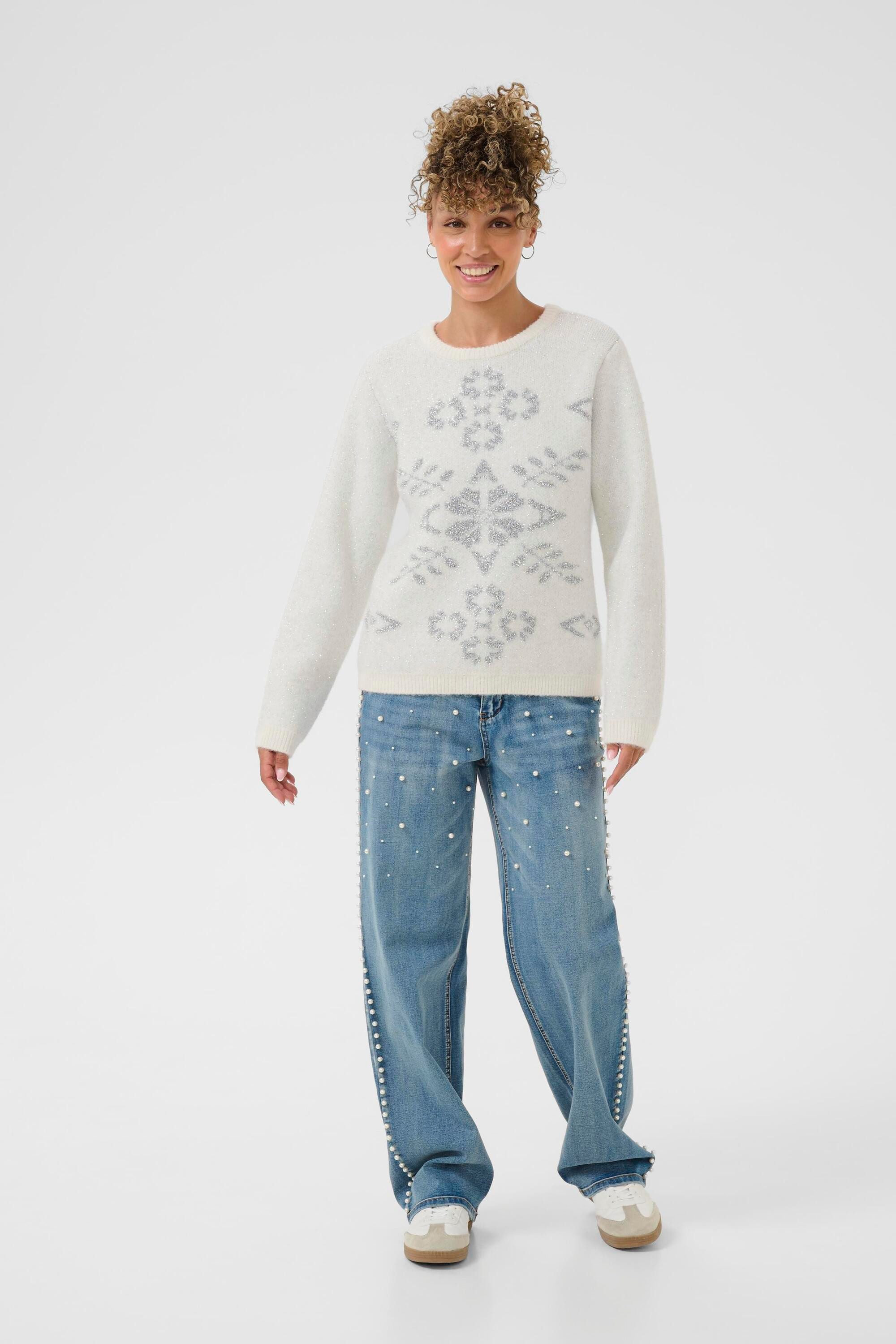Cream Strickpullover Strickpullover CRTinsel