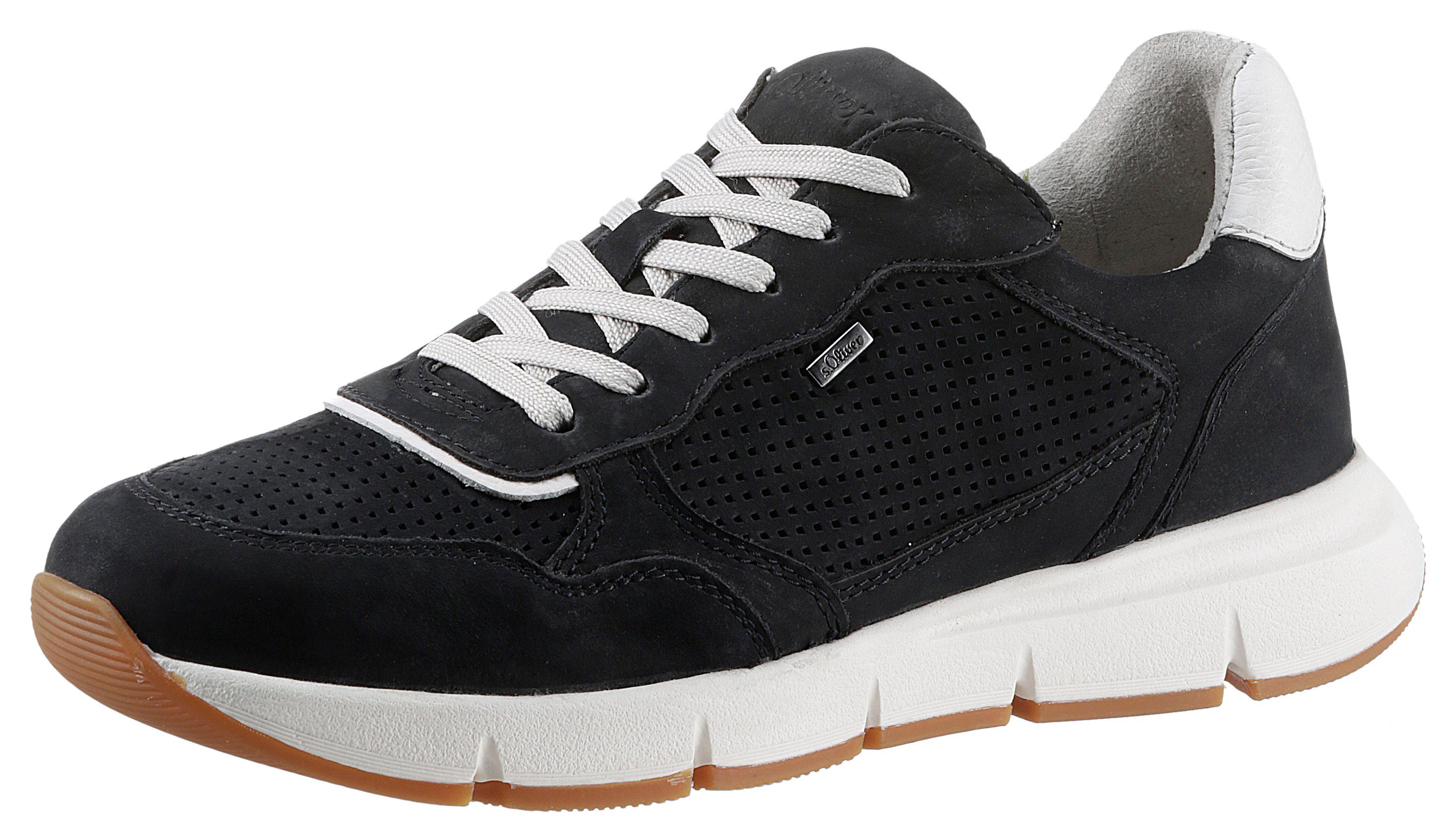 s.Oliver Sneaker mit Soft Foam-Innensohle, Freizeitschuh, Halbschuh, Schnürschuh