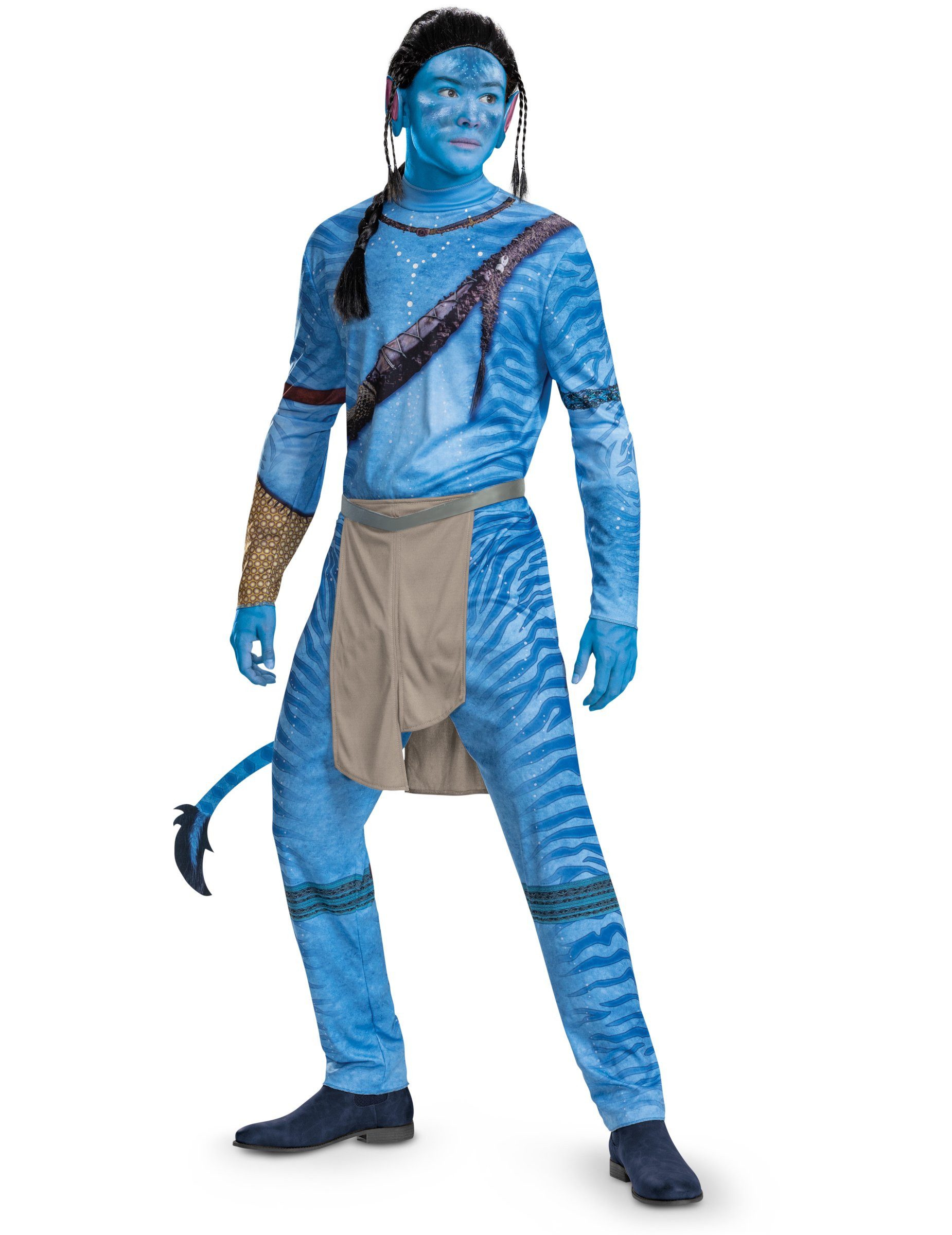 Disguise Kostüm Avatar Jake Sully Kostüm für Männer 2-teilig blau