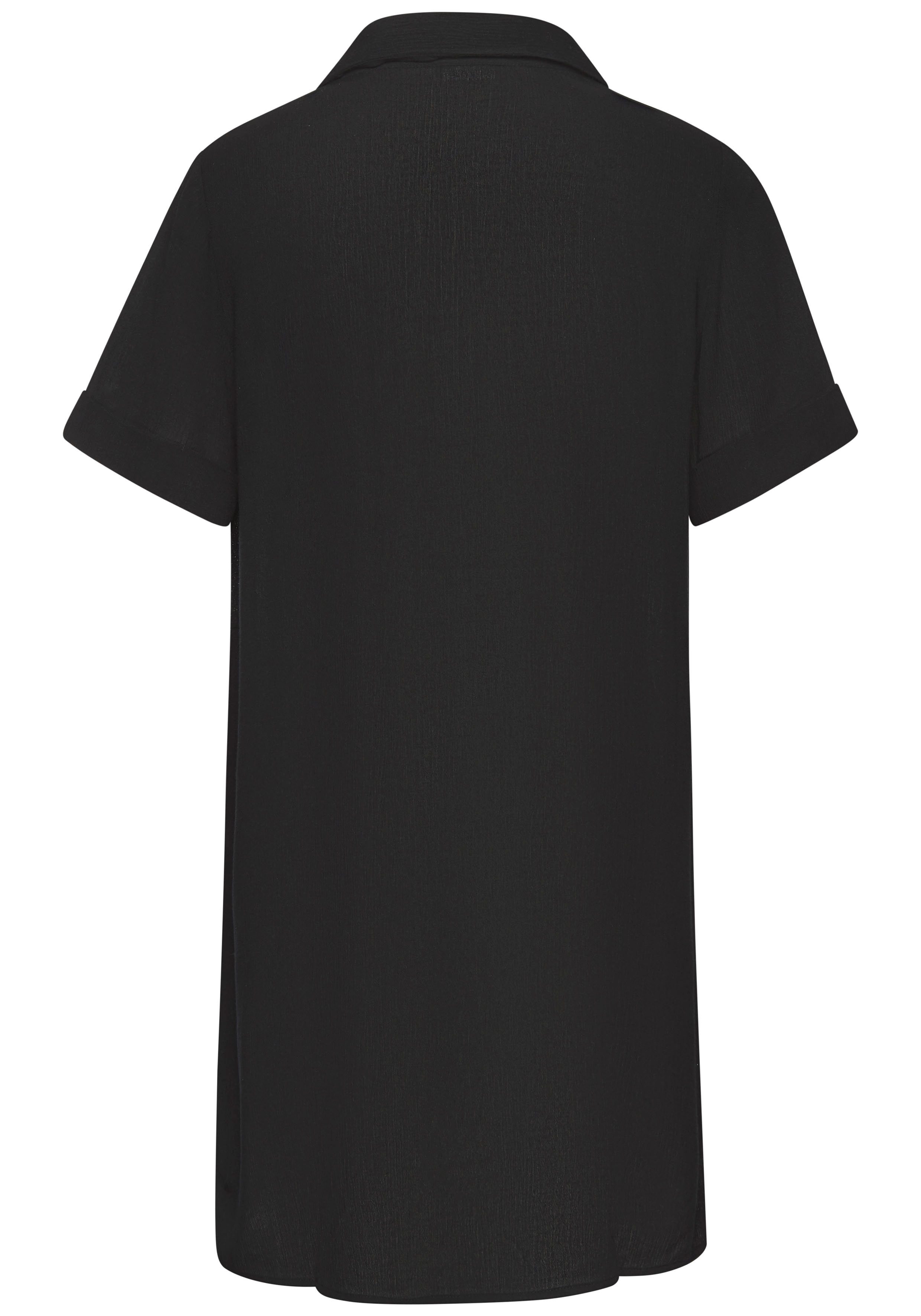 LASCANA Longbluse mit Knopfleiste, Kurzarmbluse, Blusenkleid, sommerlich