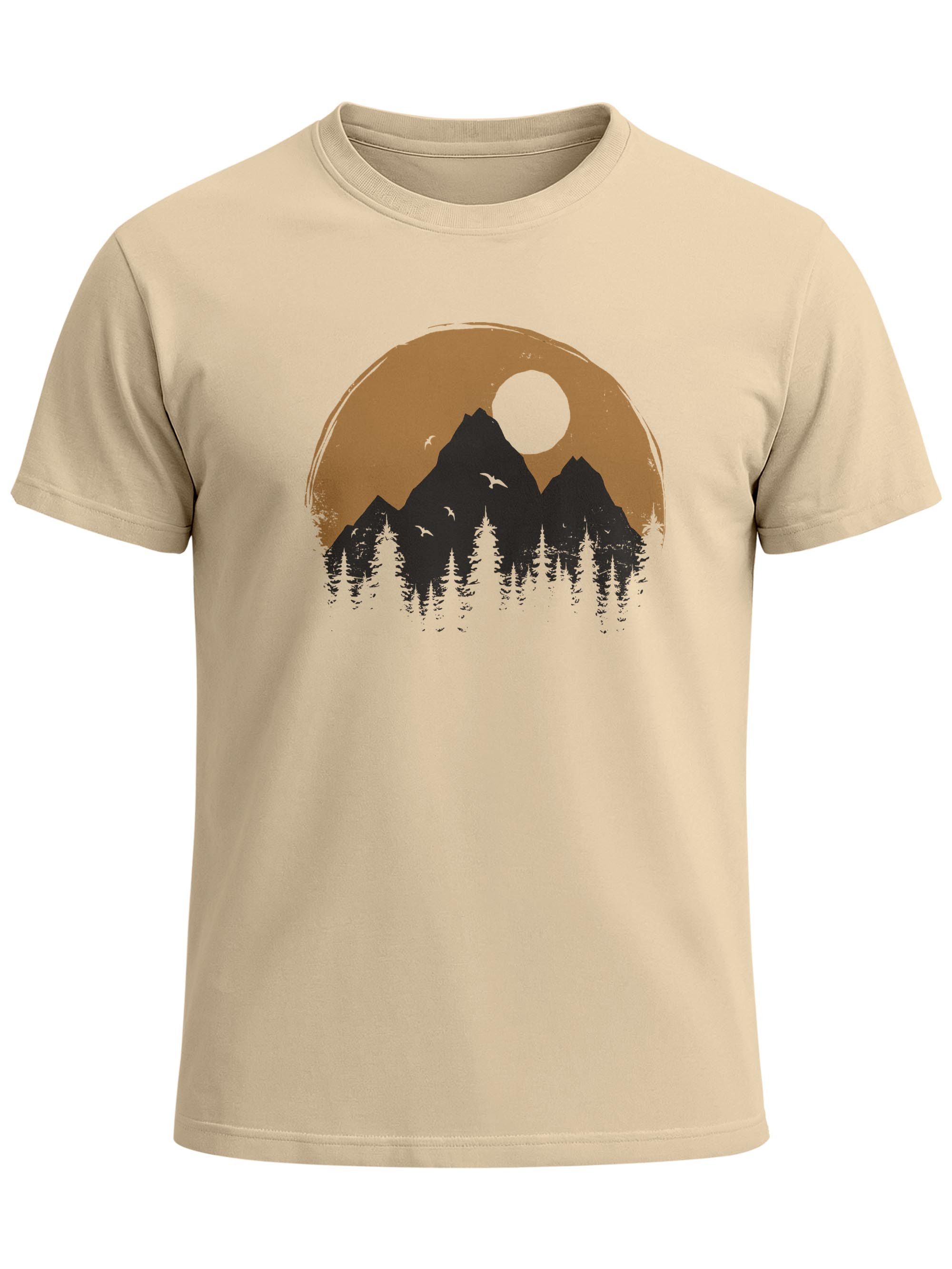Print-Shirt Herren T-Shirt Outdoor Print Natural Badge Logo Wandern Fashion