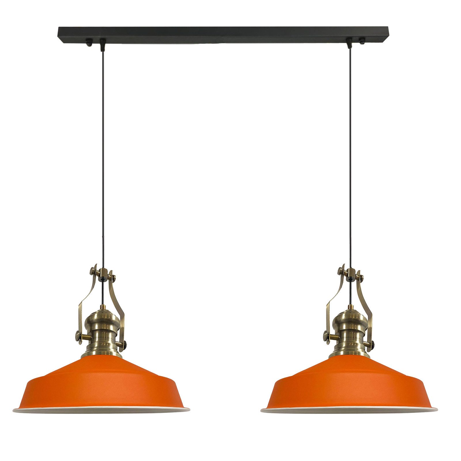 Bamyum Pendelleuchte Asletl Hängelampe aus Metall 2 Flammige, E27, Vintage Lampe, ohne Leuchtmittel