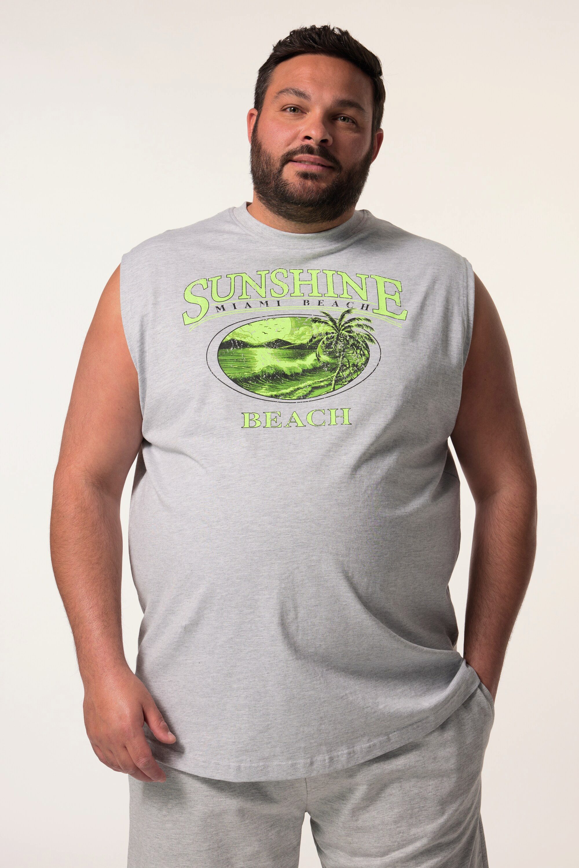 Men Plus T-Shirt Men+ Tanktop Brustprint günstig online kaufen