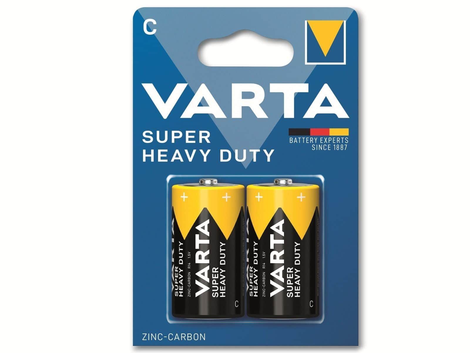 Batterie VARTA C, Batterie 1.5V Zink-Kohle, Baby, VARTA R14,