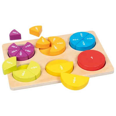 goki Lernspielzeug Lernspiel Bruchrechnen aus Holz (Set, 17-St., 1), vermittelt spielerisch die Grundlagen der Bruchrechnung