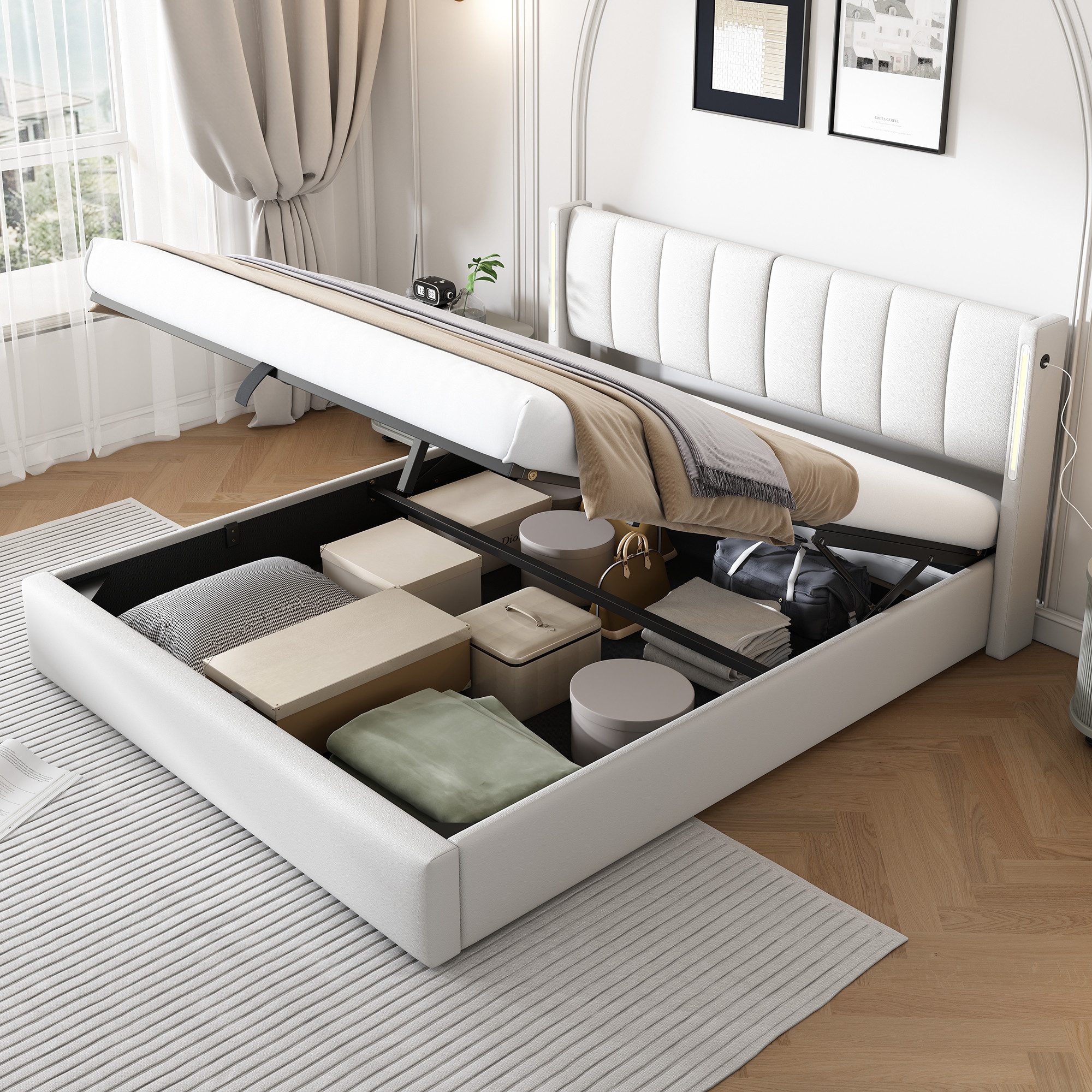HAUSS SPOLE Polsterbett 160x200cm mit USB-Anschluss, günstig online kaufen