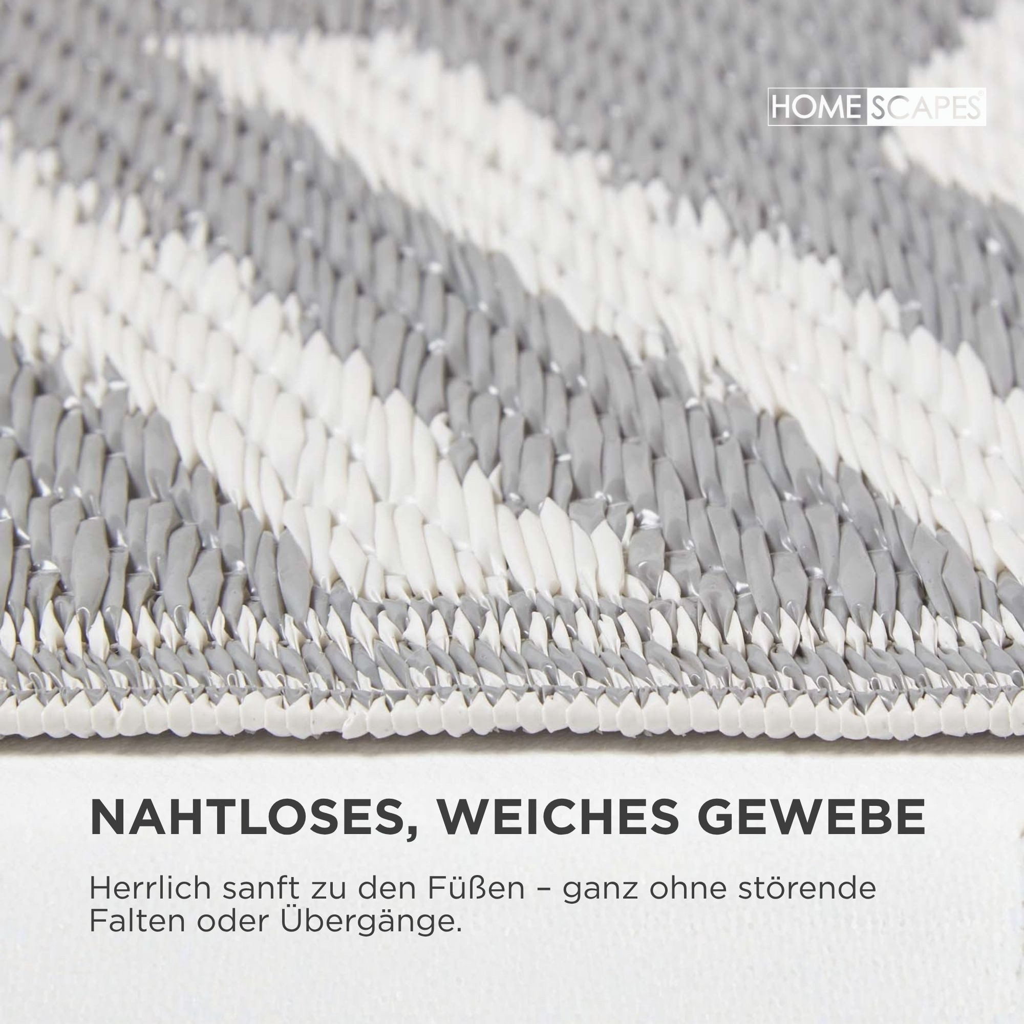 Homescapes Outdoorteppich Outdoor-Teppich Luna aus Polypropylen mit grauem Muster, 120 x 180 cm, rechteckig, Höhe: 20 mm – Bild 3 von 5