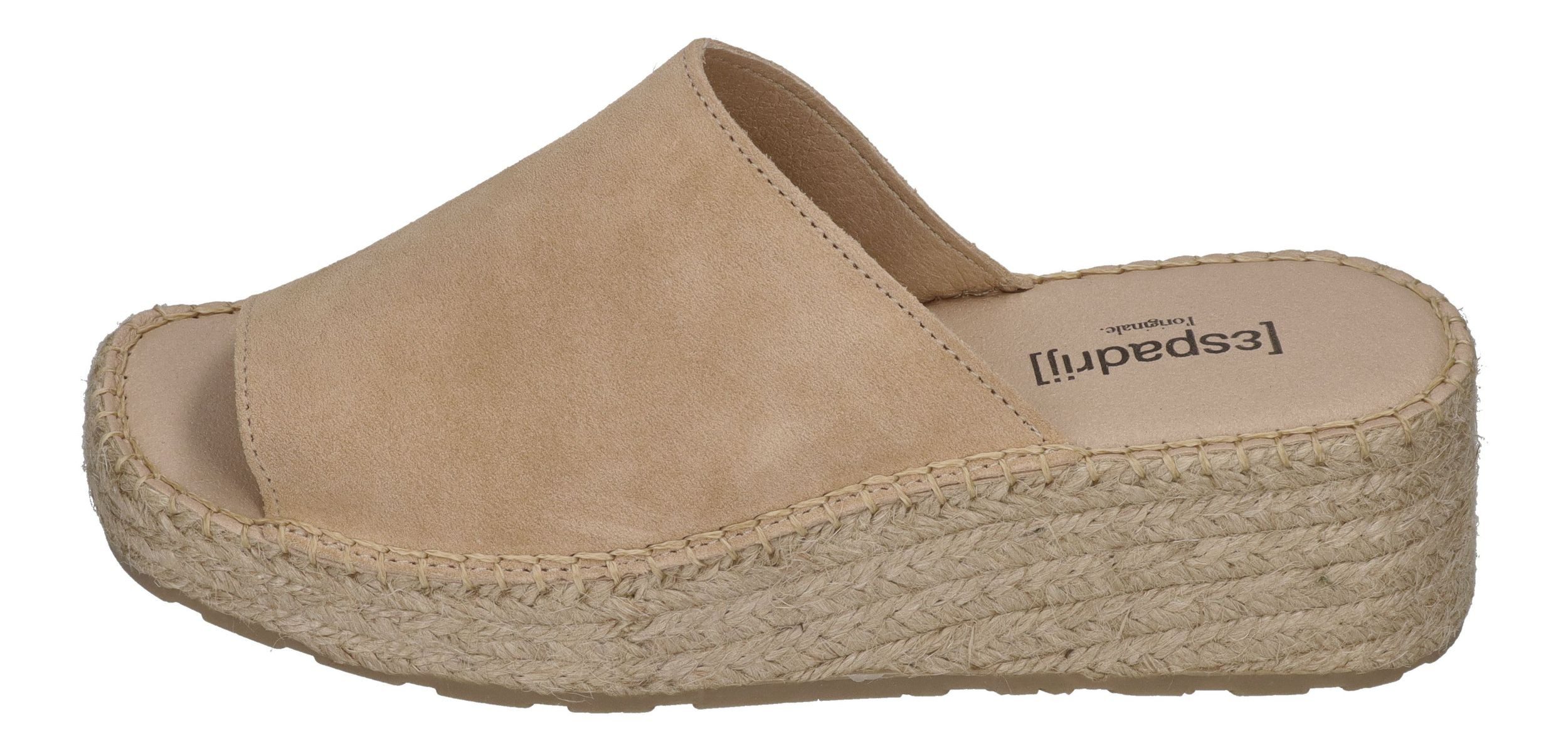 espadrij l´originale PANTOLETTE WEDGE Pantolette beige günstig online kaufen