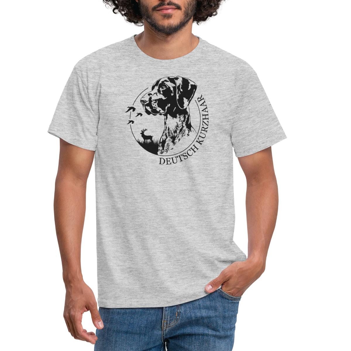 Spreadshirt T-Shirt Deutsch Kurzhaar Jagdhunde Portrait Hund Männer T-Shirt (1-tlg)