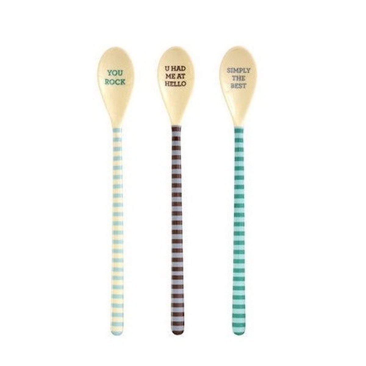 rice Latte-Macchiato-Löffel Latte Löffel Set 3 Stück, 22 cm, Melamin, extra lang