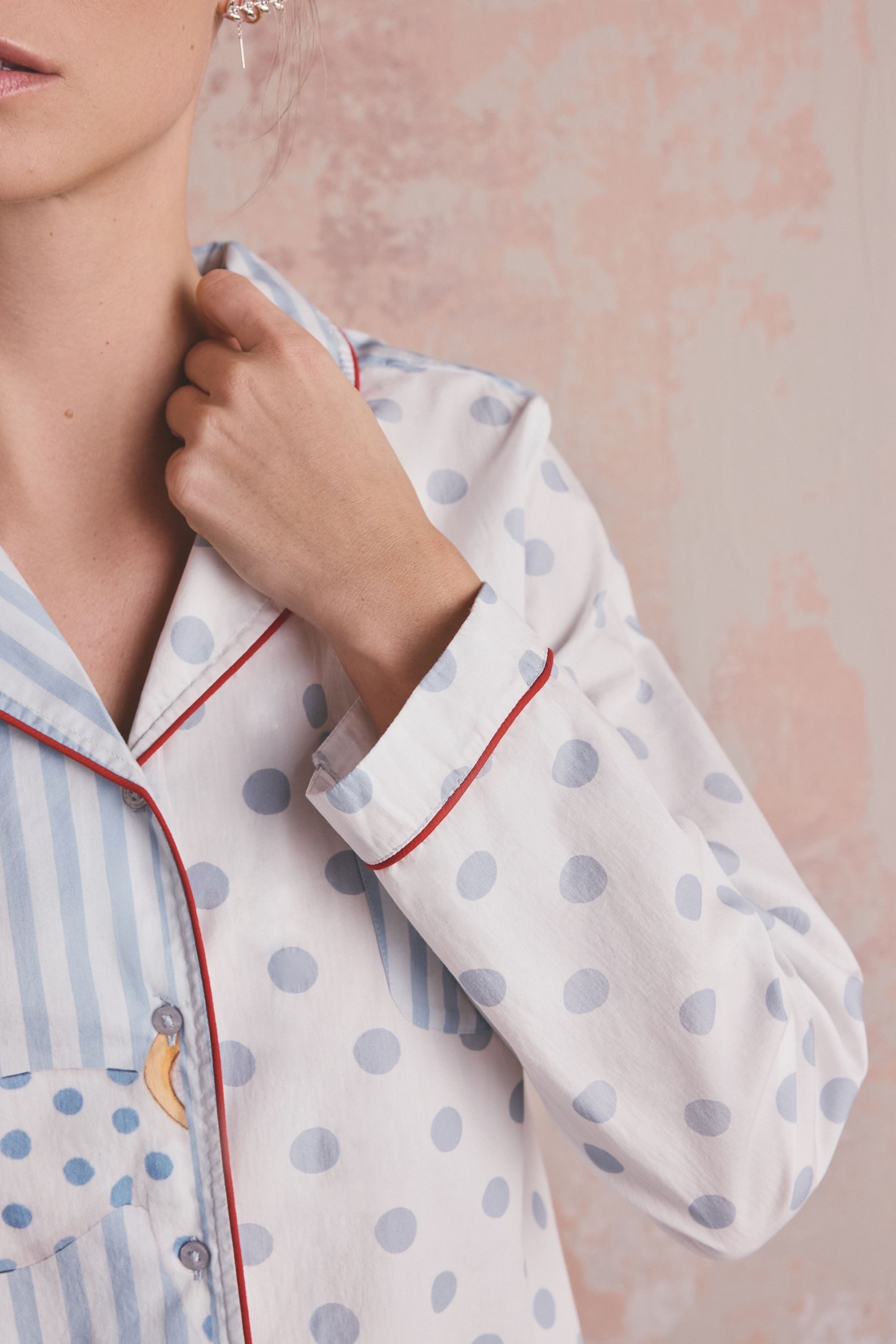 Cath Kidston Pyjama Cath Kidston Schlafanzug mit Knopfleiste (2 tlg)