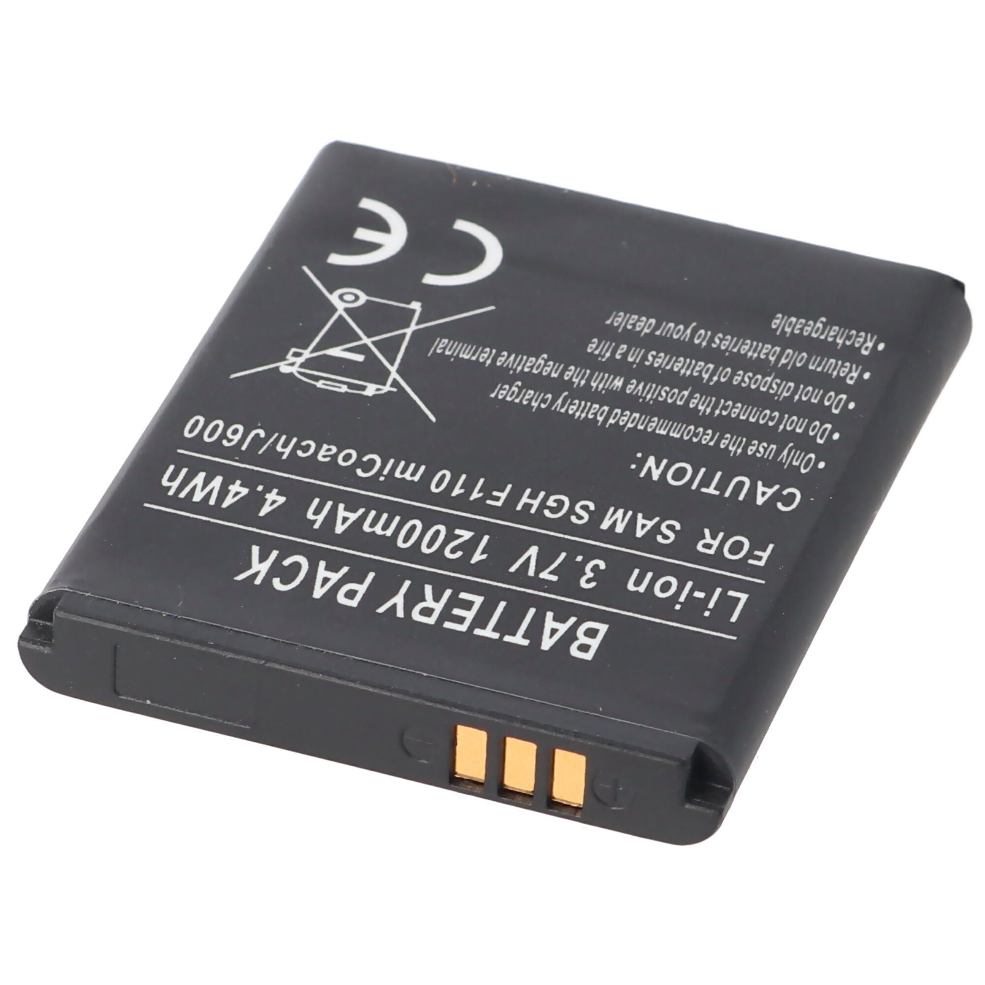 AccuCell Akku passend für Samsung SGH-J600, AB483640BECSTD Akku