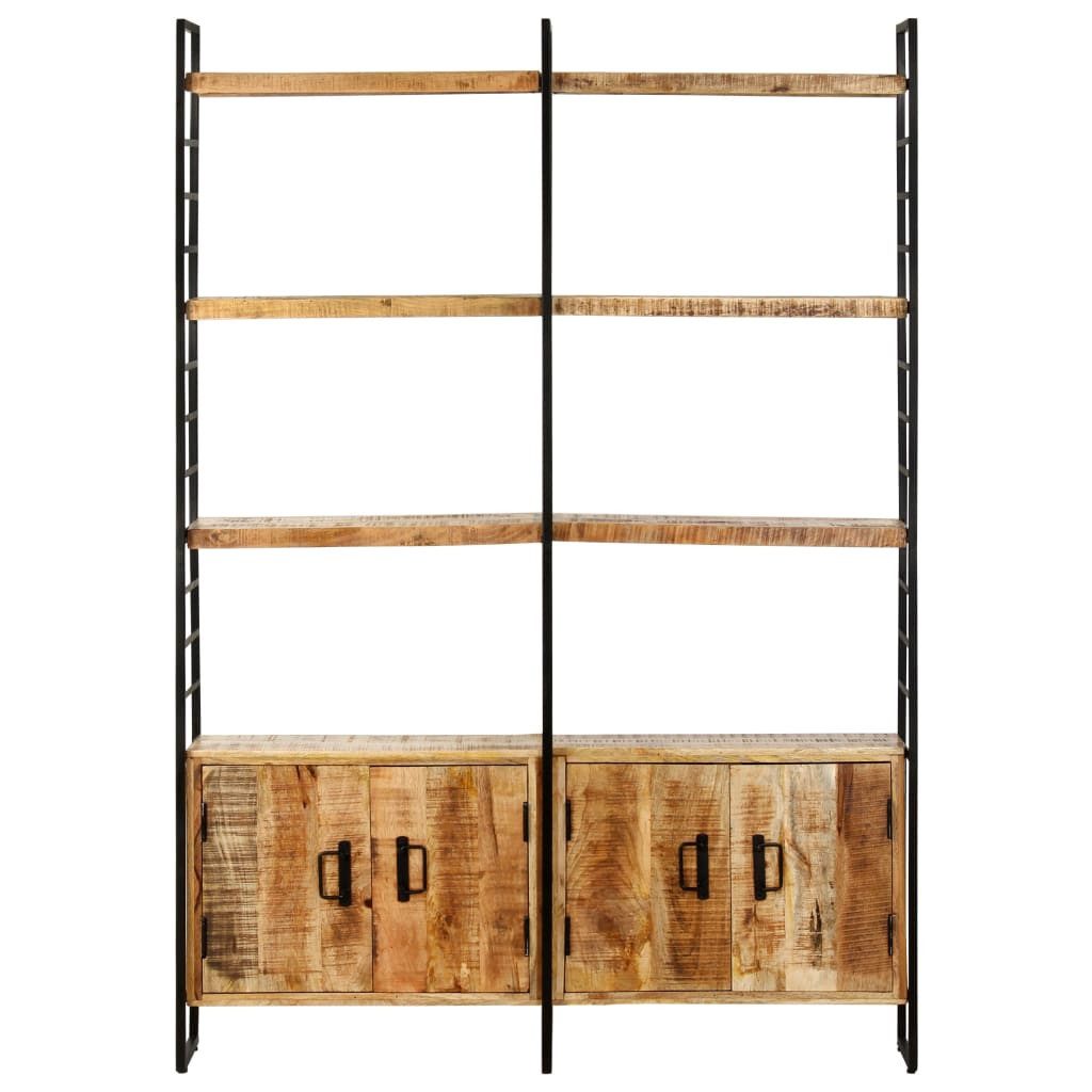vidaXL Bücherregal Bücherregal 4 Ebenen 124x30x180 cm Raues holz, 1-tlg.