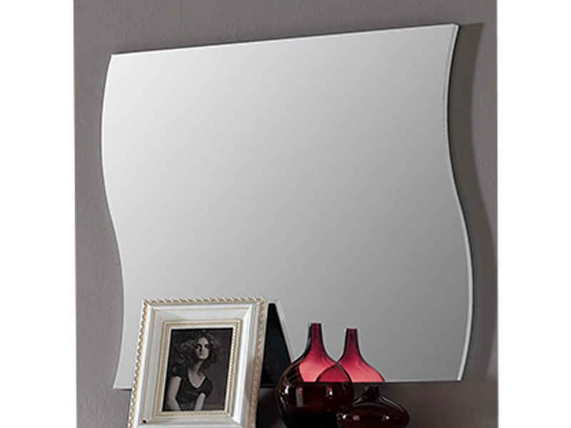 möbelando Wandspiegel Onda, Moderner Spiegel. Breite 71 cm, Höhe 60 cm, Tiefe 2 cm.