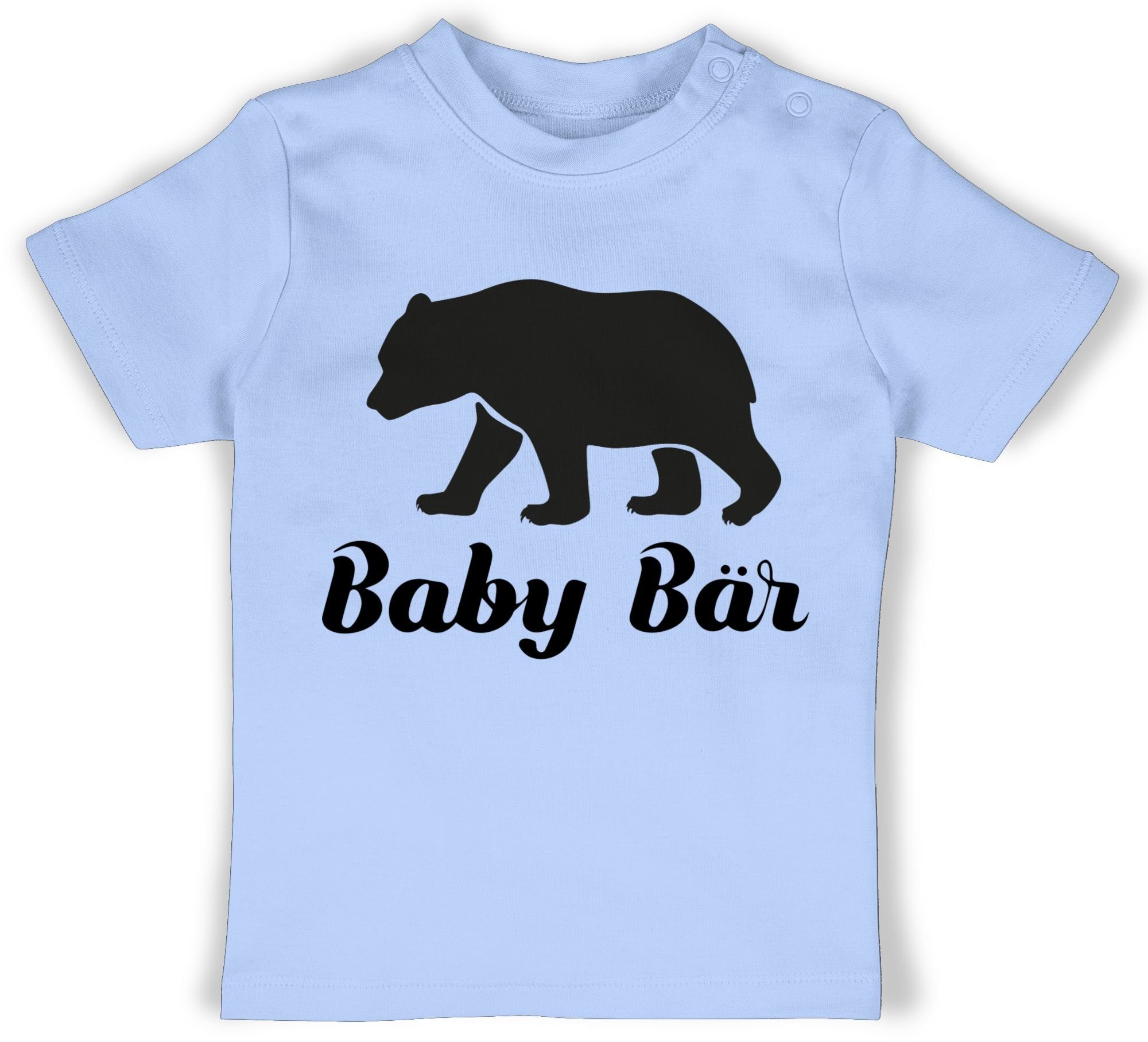 Shirtracer T-Shirt Baby Bär Tiermotiv Animal Print Baby 2 Babyblau