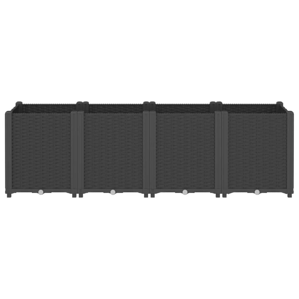 vidaXL Blumentopf Pflanzkübel Schwarz 160x40x53 cm günstig online kaufen