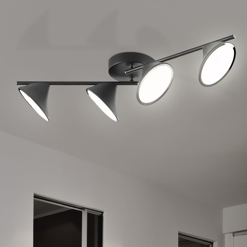 Design Decken Strahler drehbar Gäste Zimmer Spot Beleuchtung Lampe schwarz chrom 