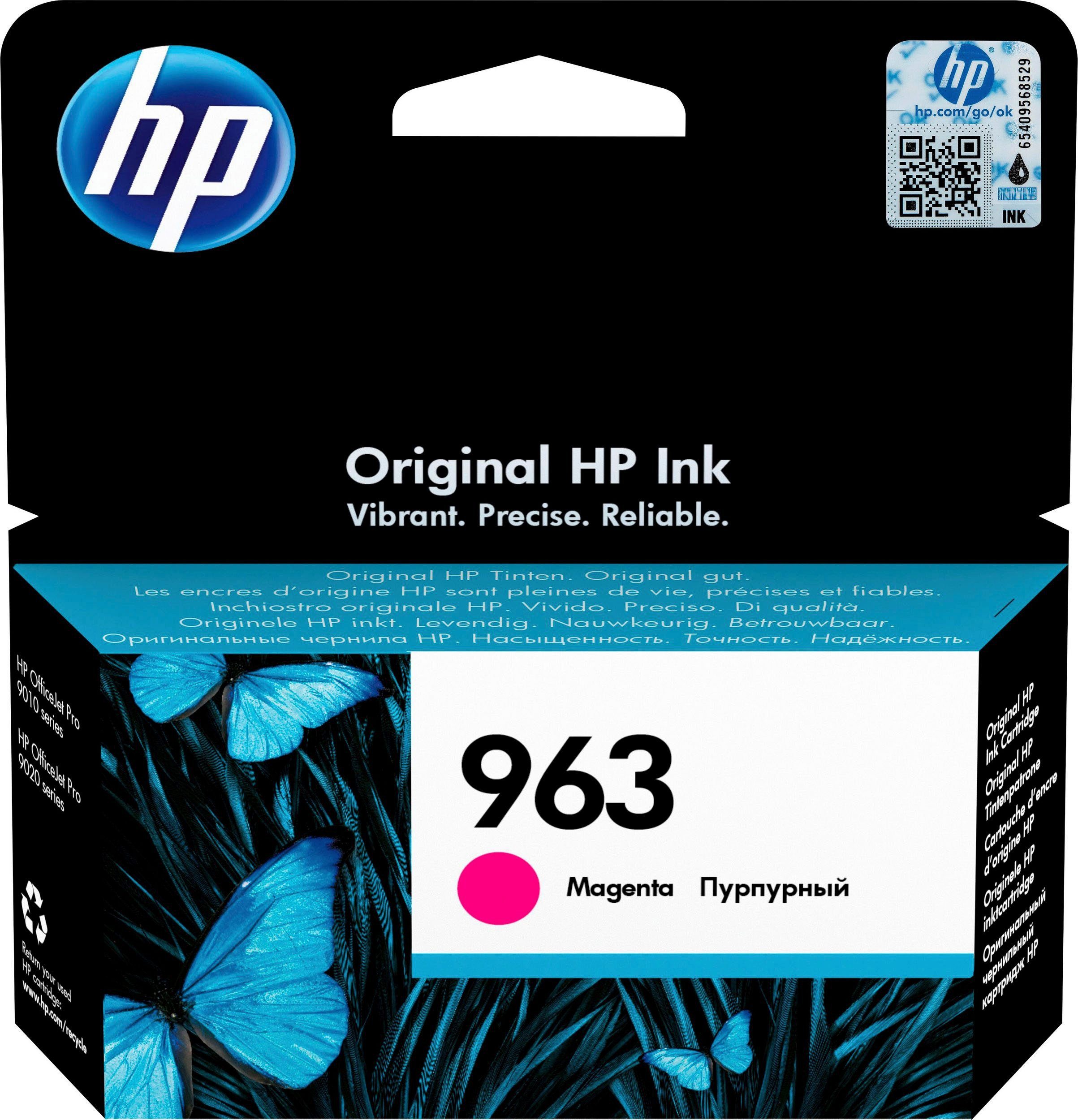 HP HP original Druckerpatrone 963 Magenta Tintenpatrone (1-tlg., 3 Probemonate gratis* drucken)