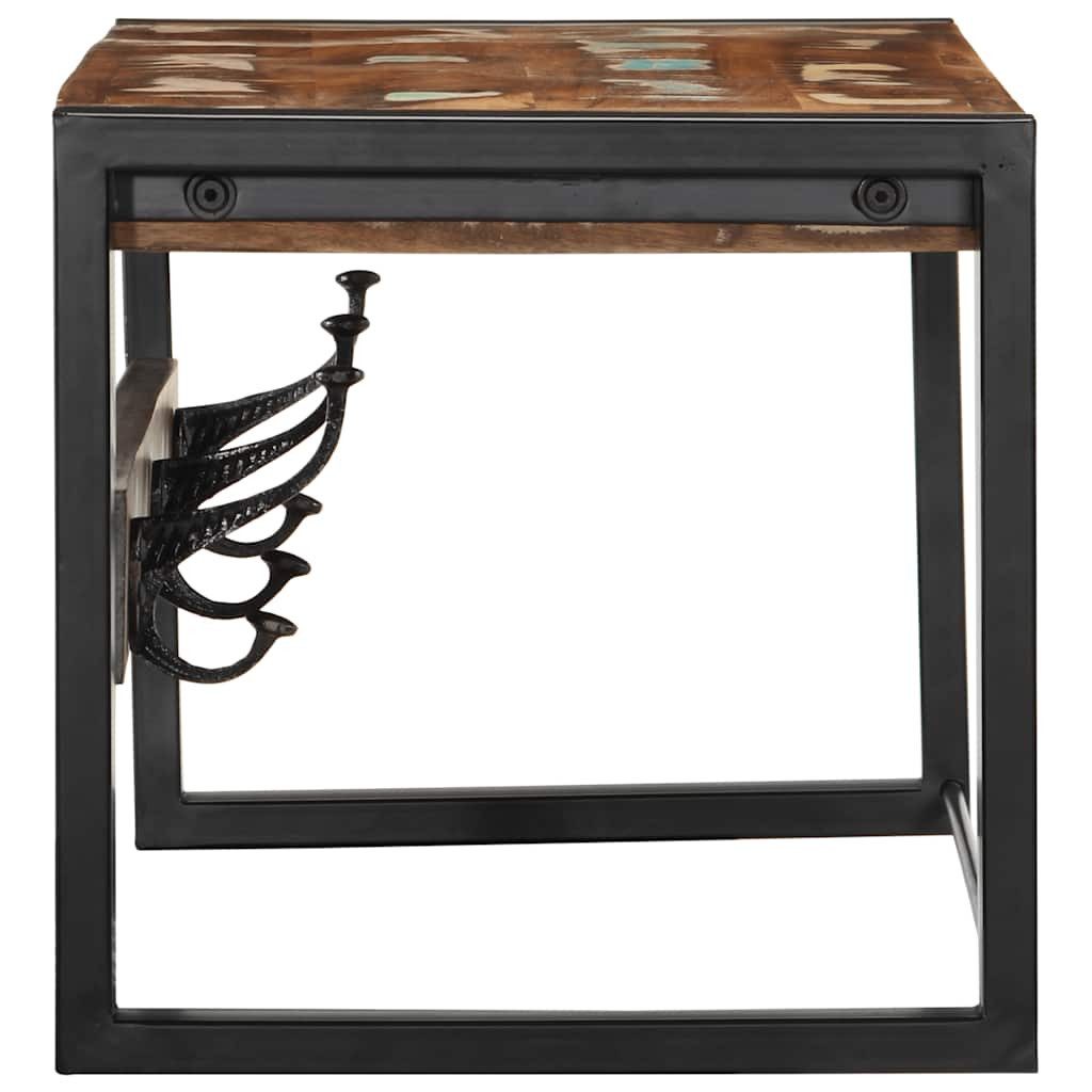 vidaXL Garderobenständer Garderobe Mehrfarbig 80x35x35 cm Altholz Massiv, (1 St)