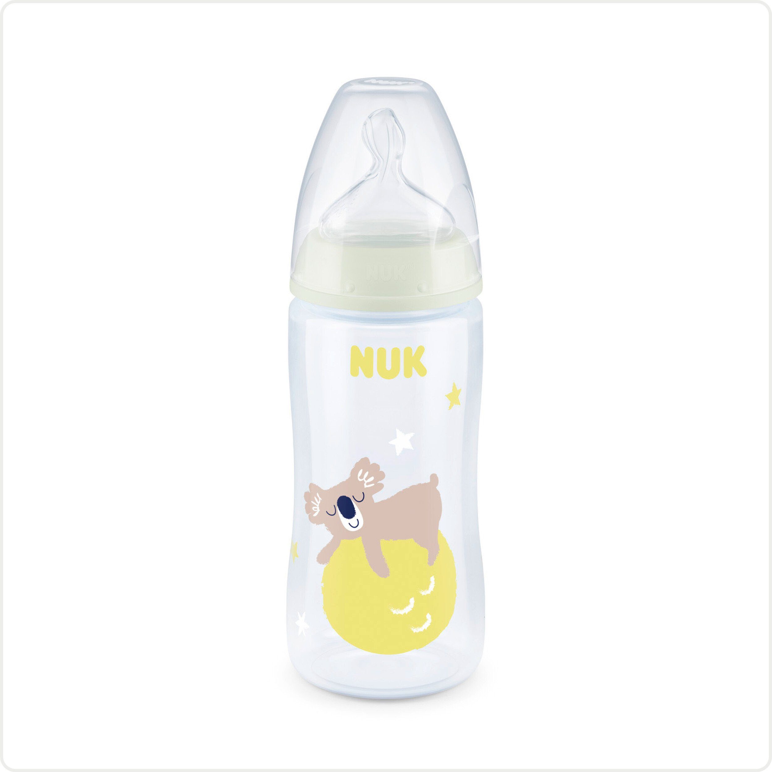NUK Babyflasche 300ml First Leuchteffekt, NUK Night 10741143, Choice+ Babyflasche