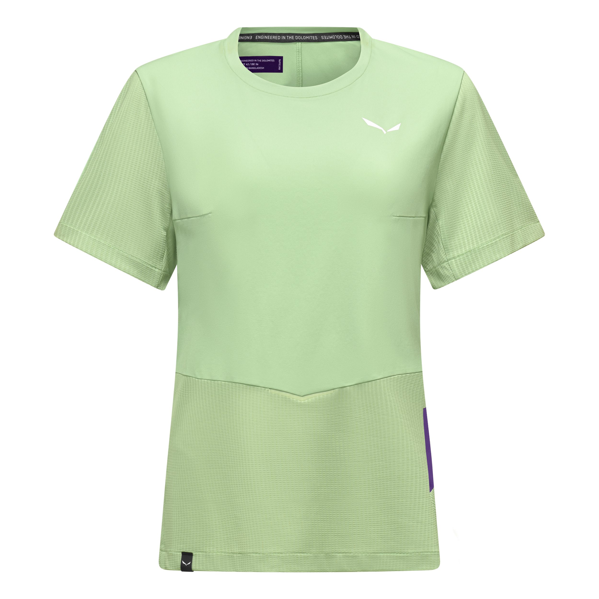 Salewa Kurzarmshirt PEDROC DRY HYB T-SHIRT W PASTEL GREEN