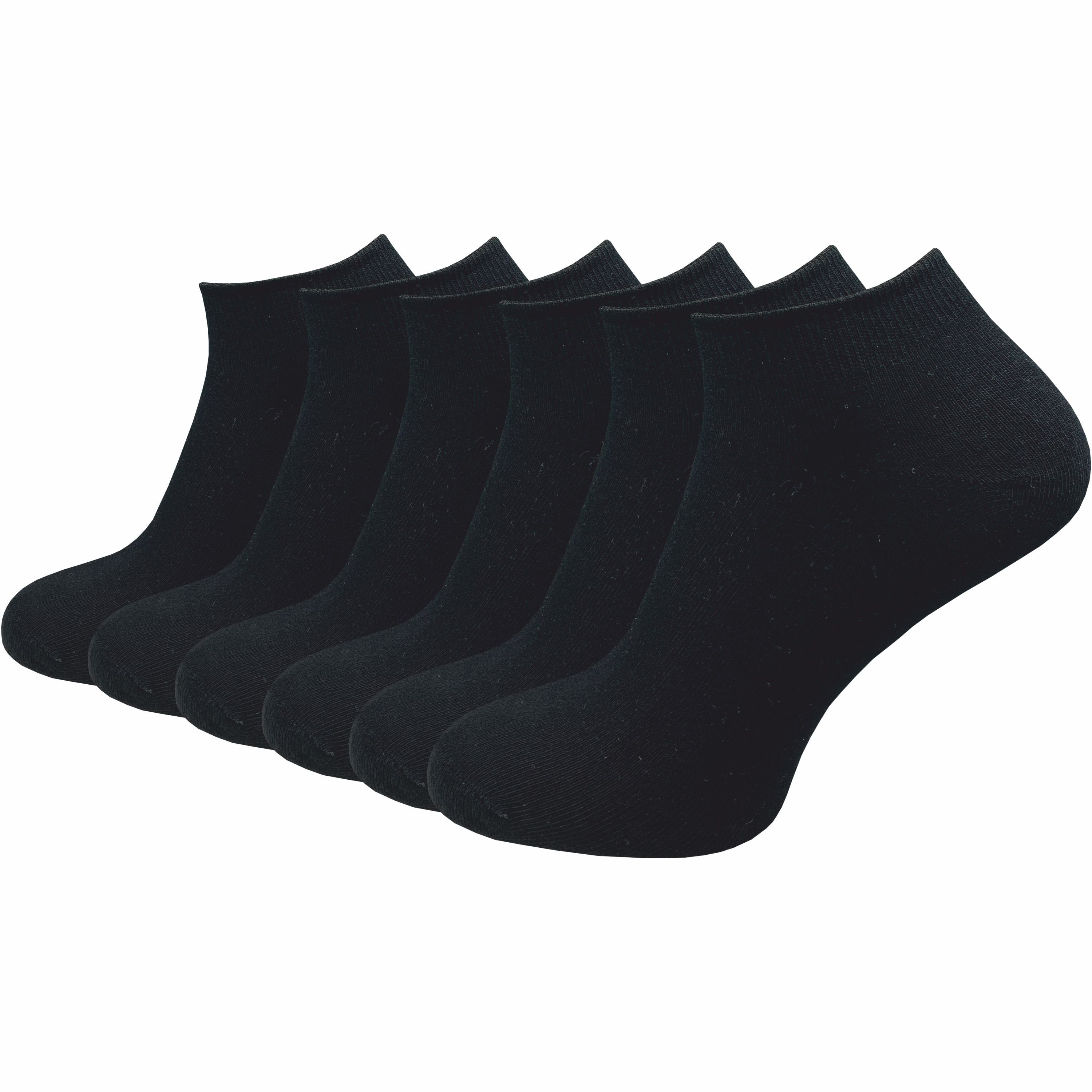 GAWILO Sneakersocken für Damen & Herren in schwarz & weiß - Kurzsocke ohne drückende Naht (6 Paar) Kein Verrutschen dank Komfortbund - Ideal zum Tragen von Turnschuhen