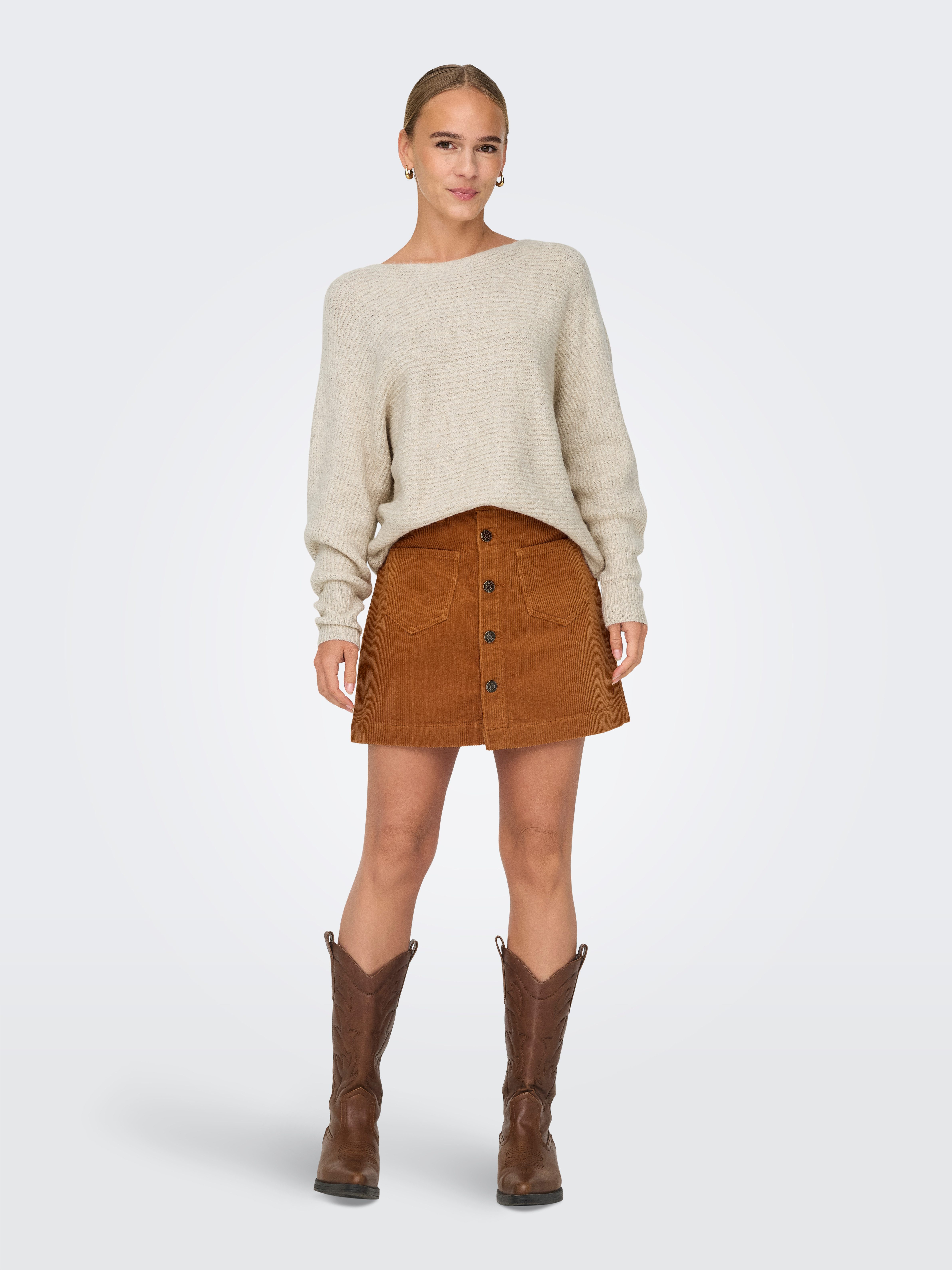 ONLY Strickpullover ONLDANIELLA L/S PULLOVER KNT NOOS Materialmix, regular fit