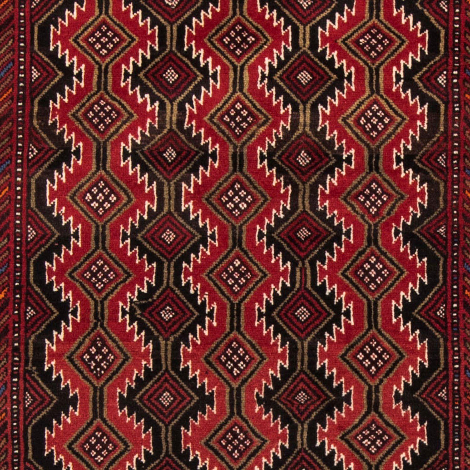 scuro Höhe: Handgeknüpft morgenland, rechteckig, Durchgemustert mm, x cm, Belutsch 110 Hochflor-Läufer 8 219 Rosso