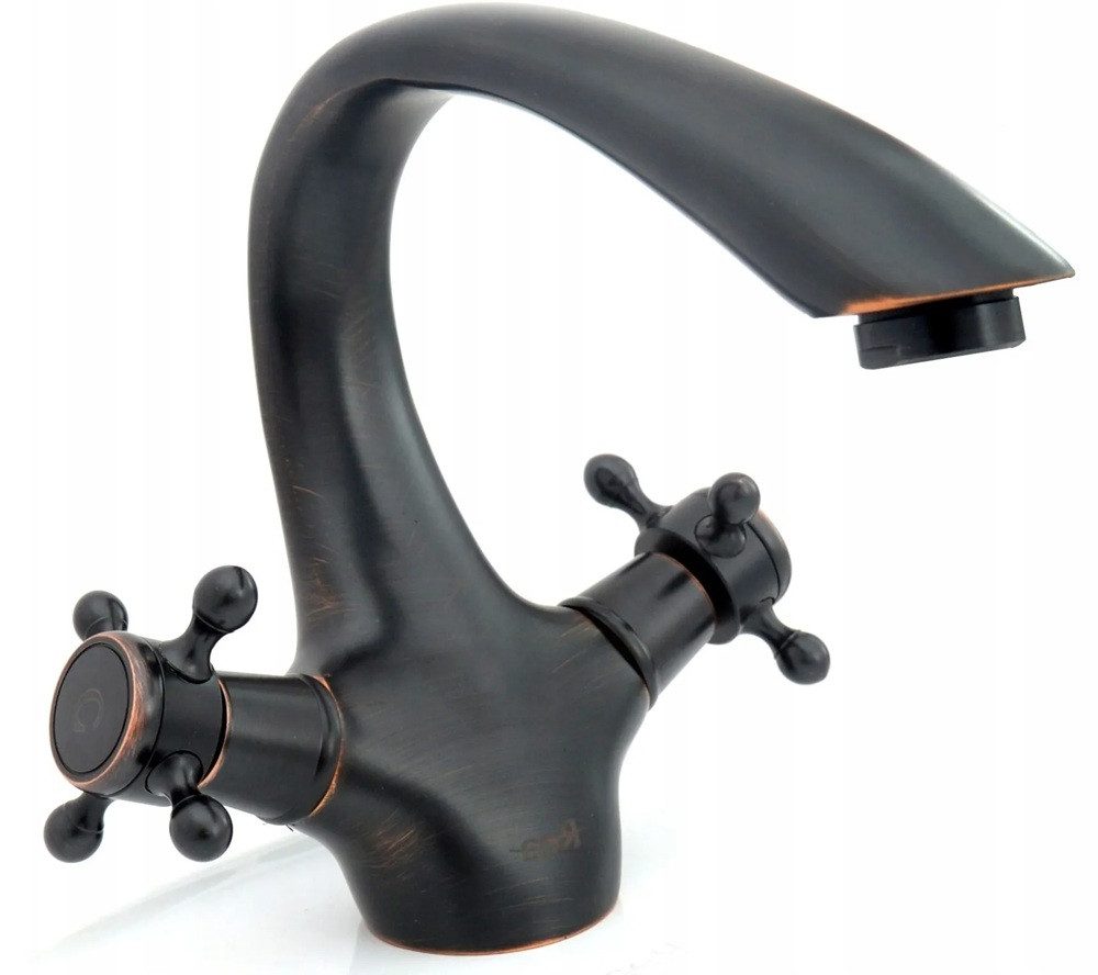 wohnwerk.idee Waschtischarmatur Wasserhahn Waschbeckenarmatur für Aufsatzwaschbecken Retro Vintage