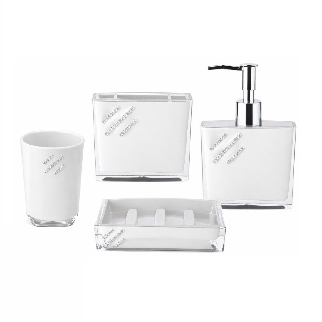 Schäfer Elektronik Badezimmer-Set 4-tlg Badezimmer Set, Luxus-Badezimmer-Accessoires, (4-St)