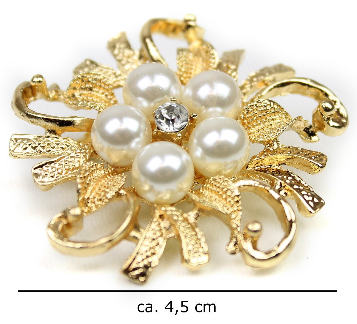 dy_mode Broschen Set Damen Brosche in Blumenkranz Form mit Kunststoffperlen günstig online kaufen