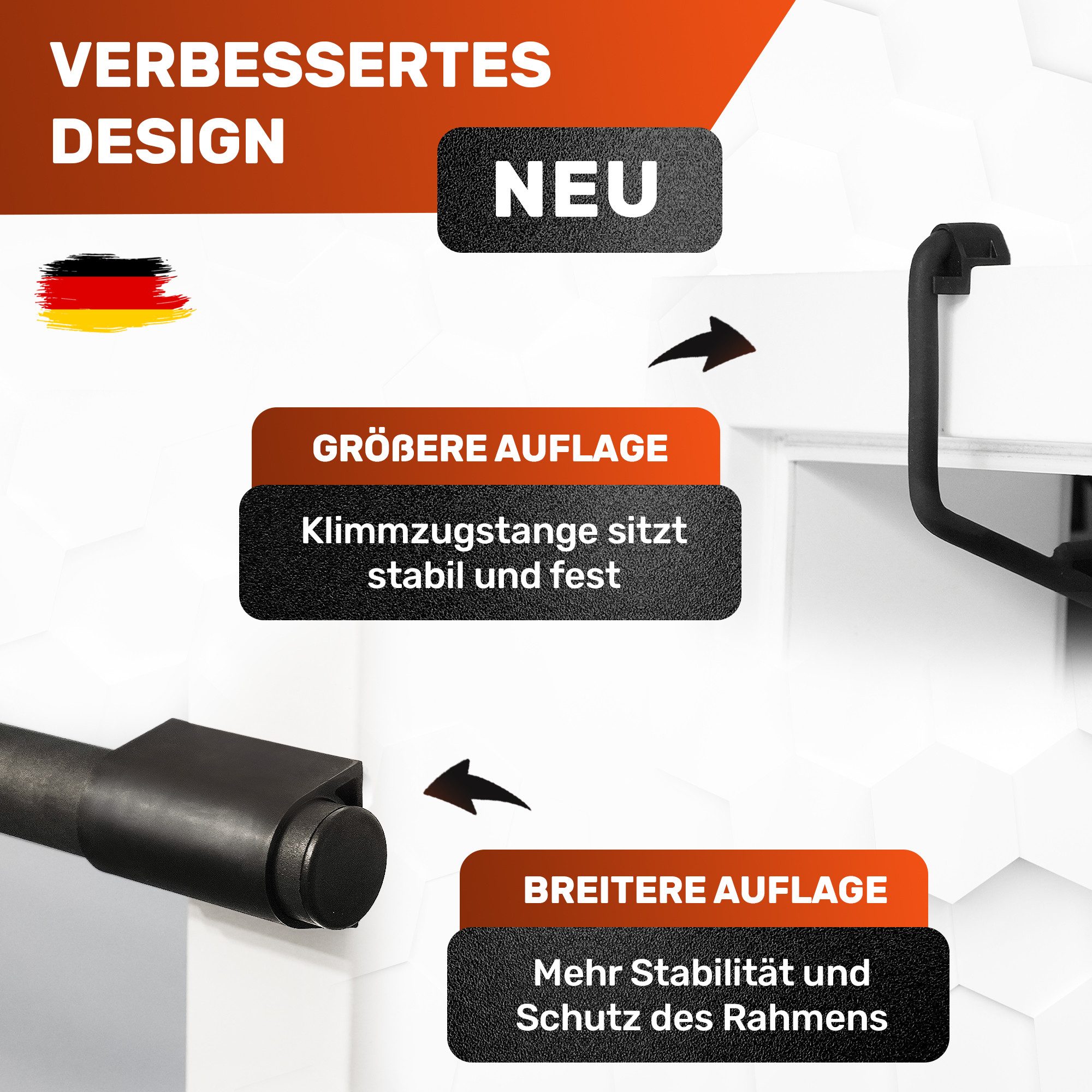 EVERLEVEN Klimmzugstange Klimmzugstange Türrahmen [ohne Schrauben] Fitness Stange für die Tür