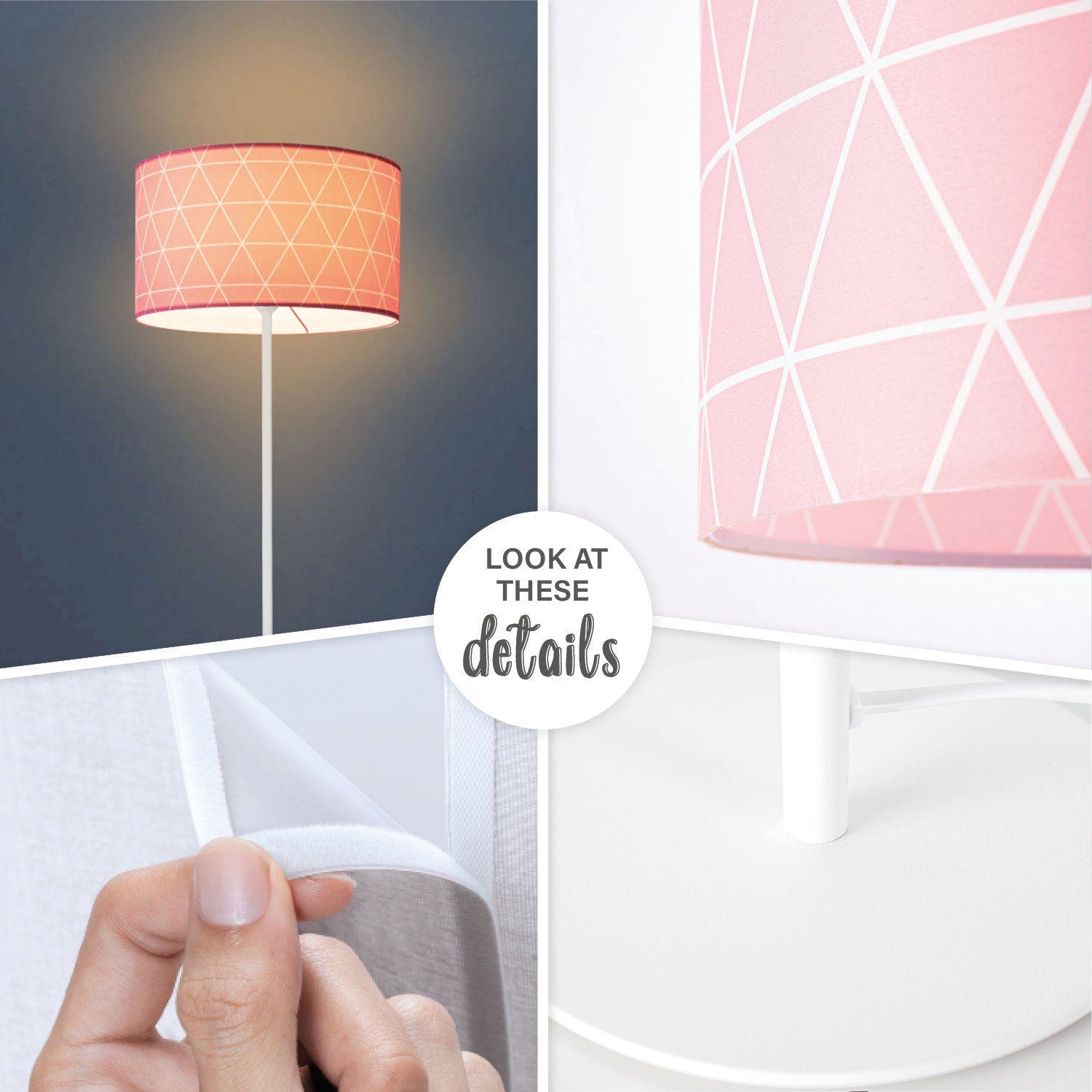 Paco Home Stehlampe Leuchtmittel, Schlafzimmer Wohnzimmer E27 Deko Blau Stella Standleuchte Pink Skandi 401, Grau ohne