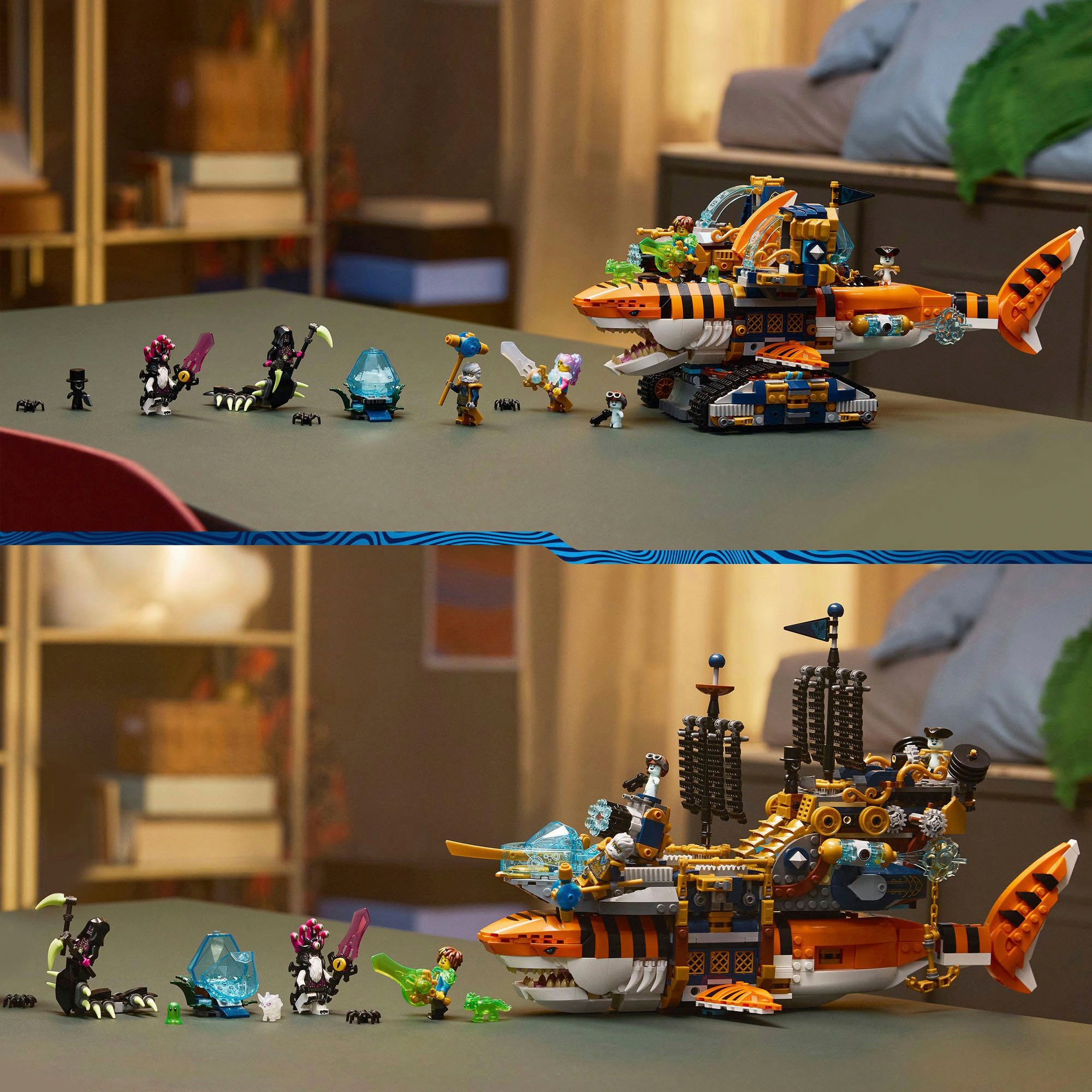 LEGO® Tigerhai-Fahrzeug (71515), LEGO DREAMZzz Konstruktionsspielsteine, (1548 St), Made in Europe