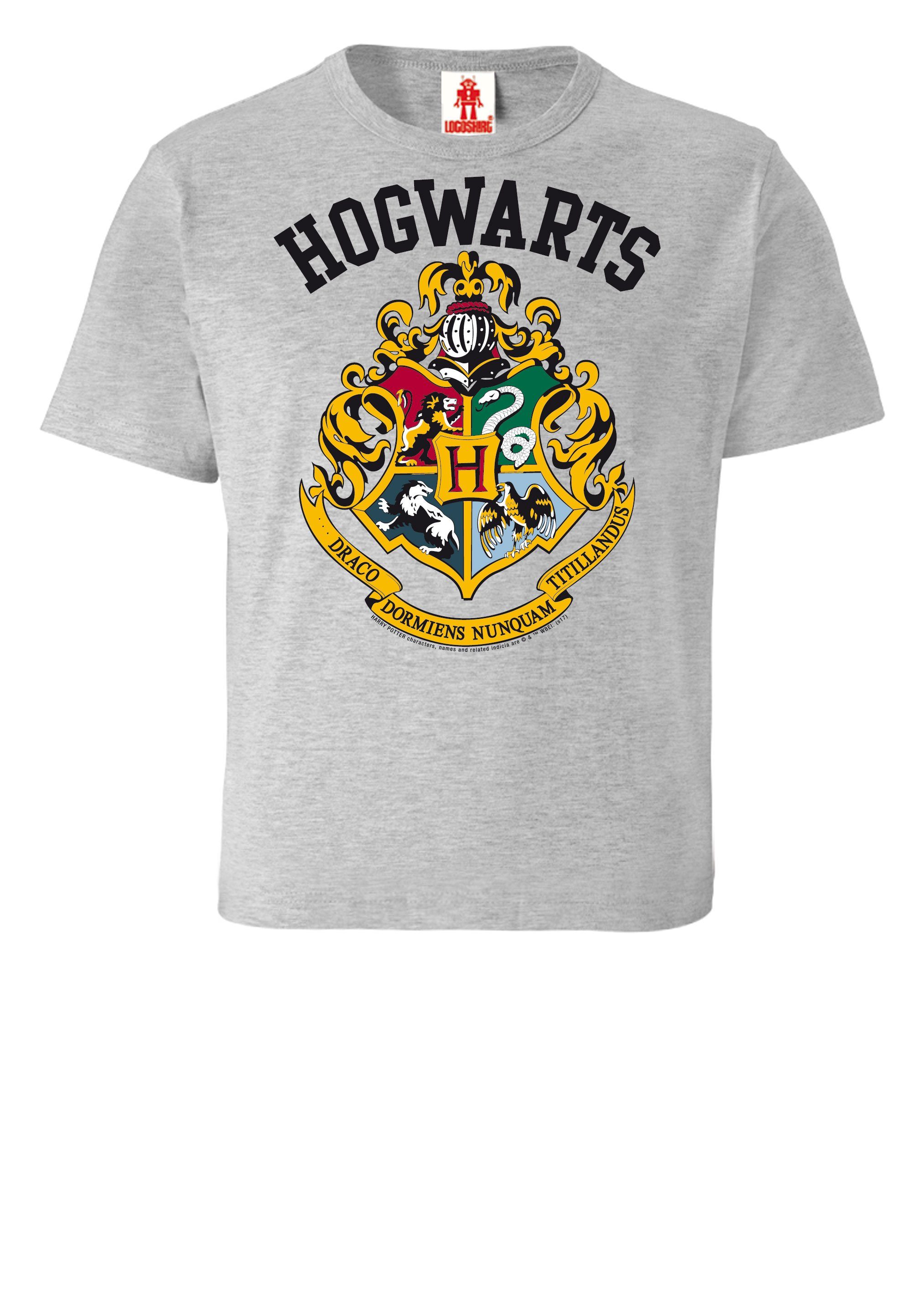 Hogwarts Frontprint mit T-Shirt lässigem LOGOSHIRT