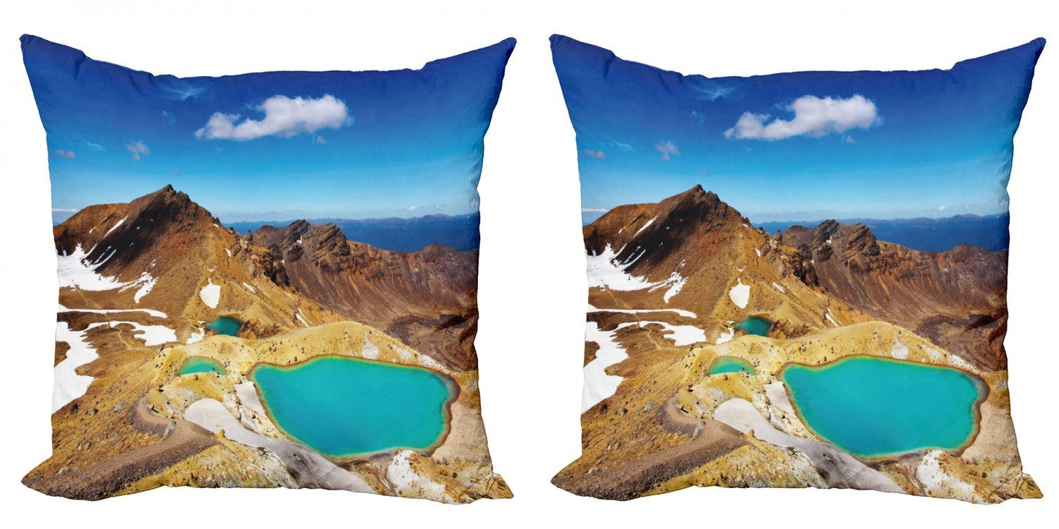 Kissenbezüge Modern Accent Doppelseitiger Digitaldruck, Abakuhaus (2 Stück), Neuseeland Emerald Lakes Foto
