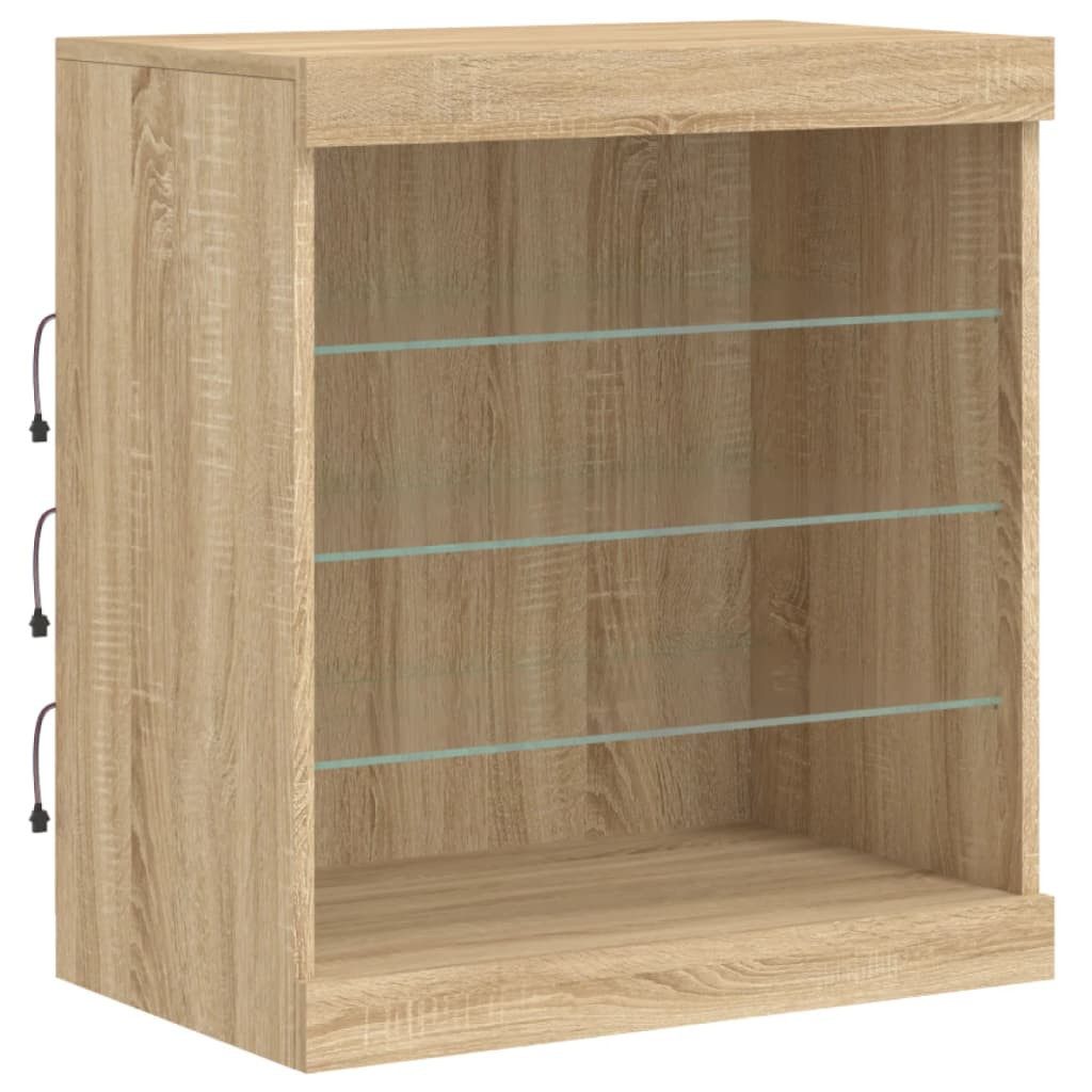 vidaXL Sideboard Sideboard mit LED-Leuchten Sonoma-Eiche günstig online kaufen