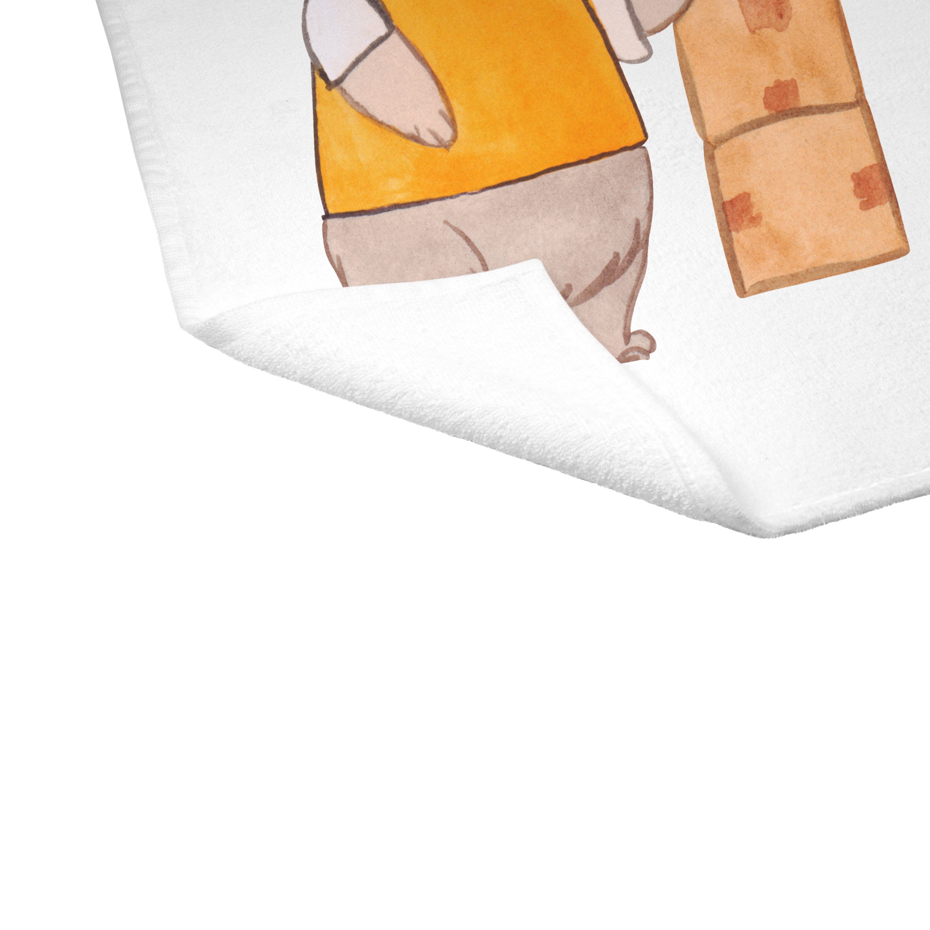 Mr. & Mrs. Panda Kinder (1-St) - Lieferdienstmitarbeiterin Geschenk, mit - Weiß Herz Handtuch Handtuch
